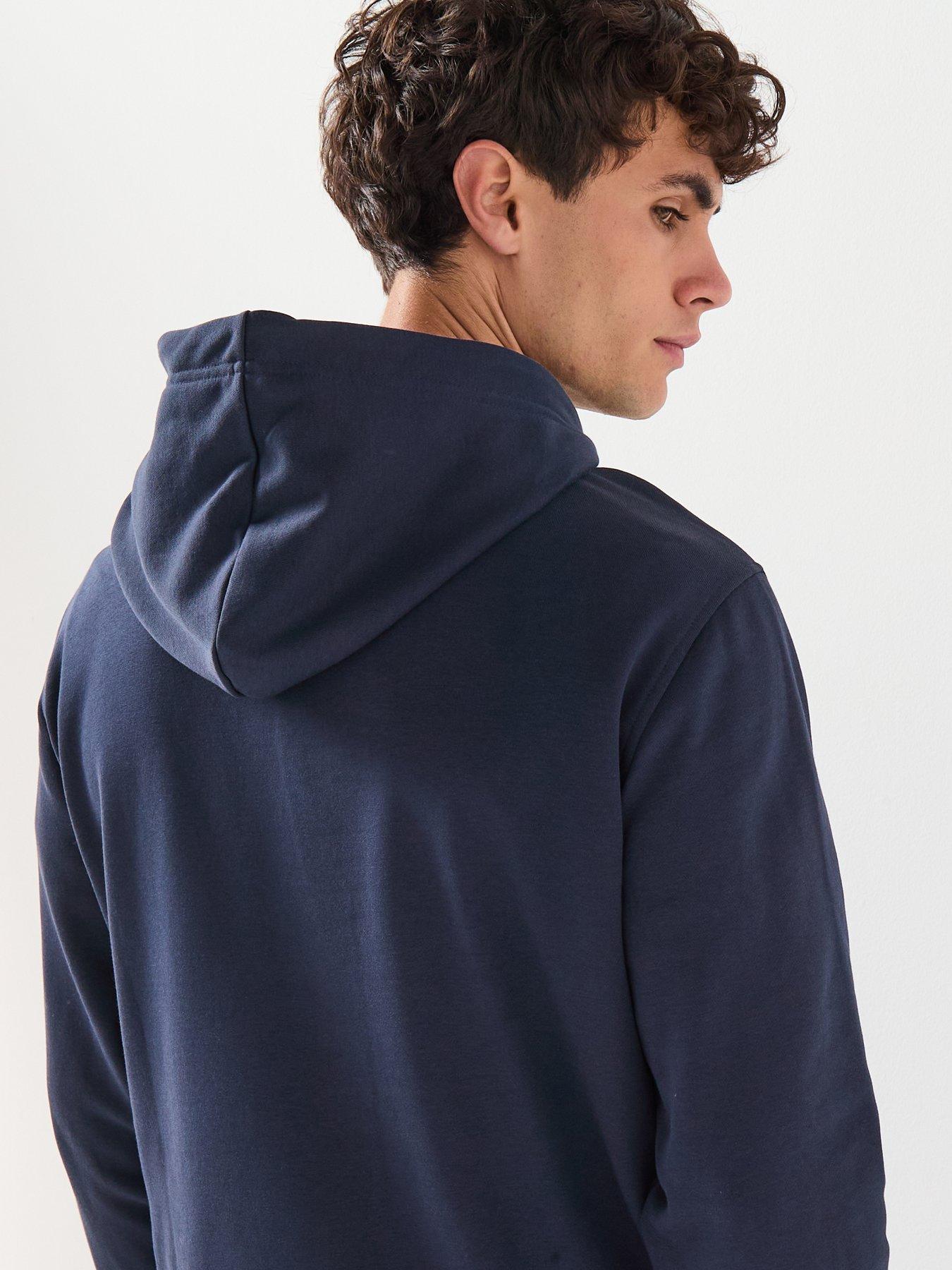  image of gant-vintage-logo-graphic-overhead-hoodie-navy