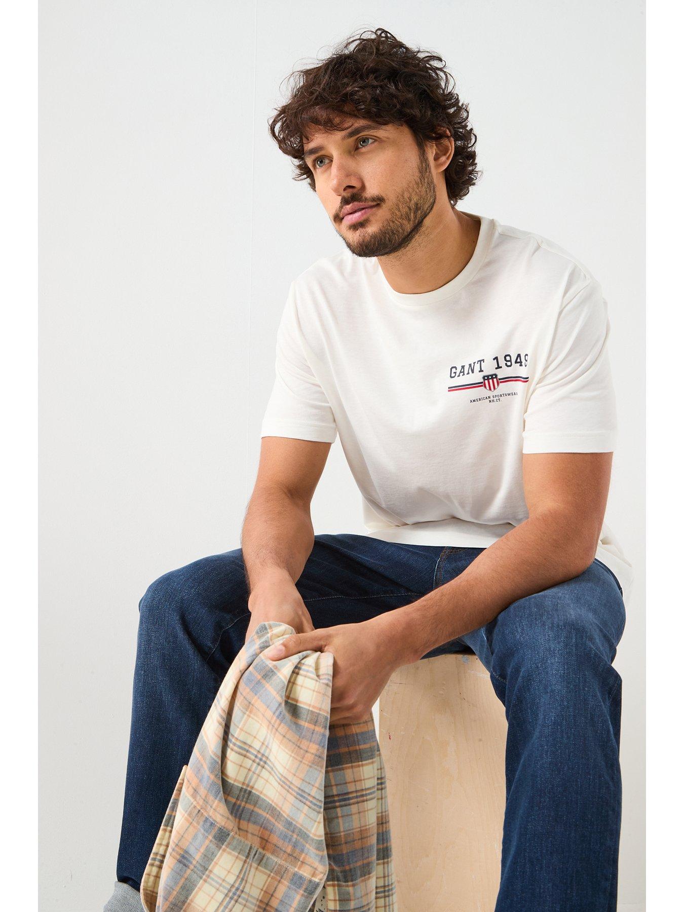 GANT Gant Regular Fit Small Linear Chest Logo T-shirt