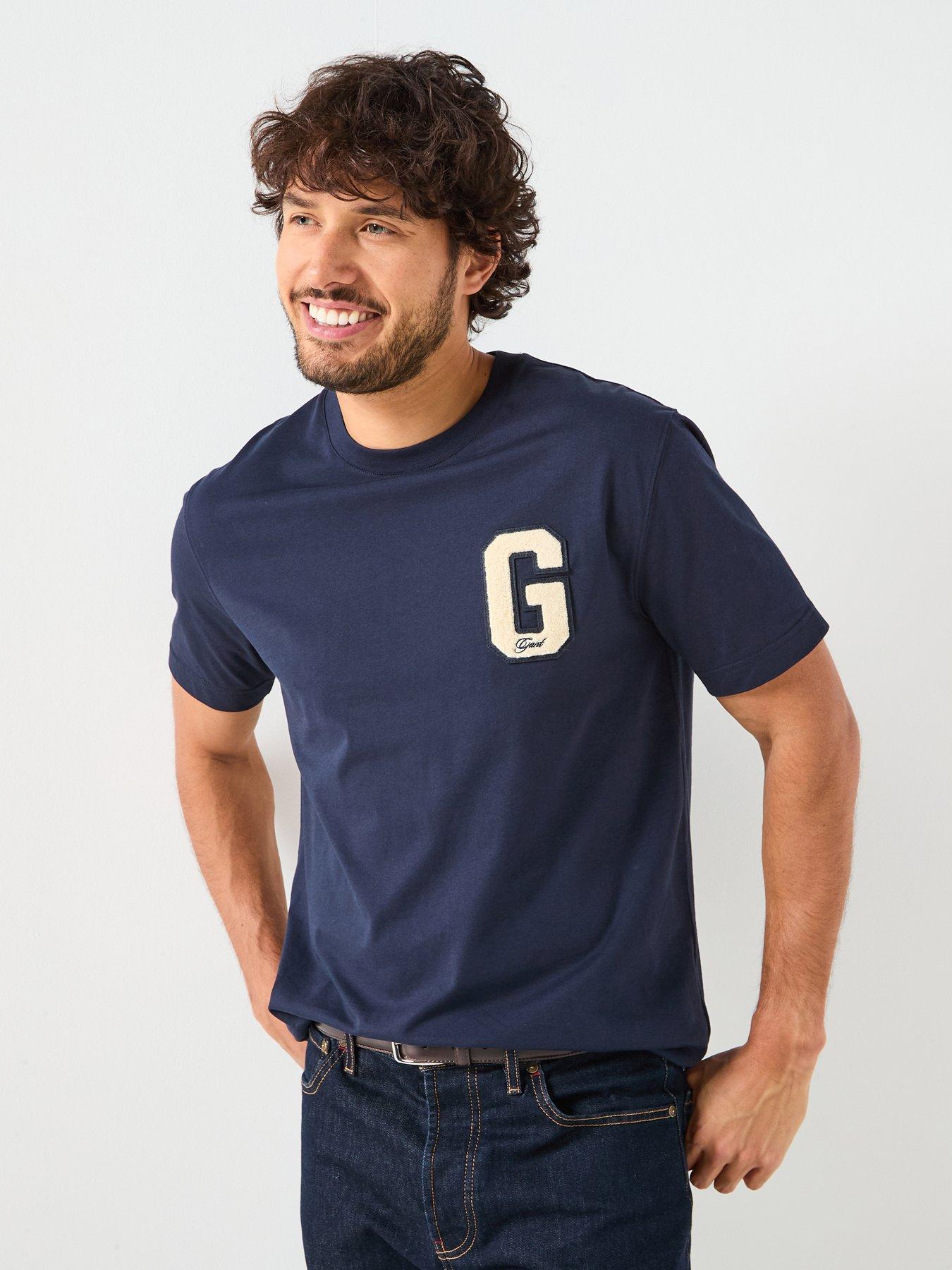 GANT Regular Fit G Badge T-Shirt - Navy