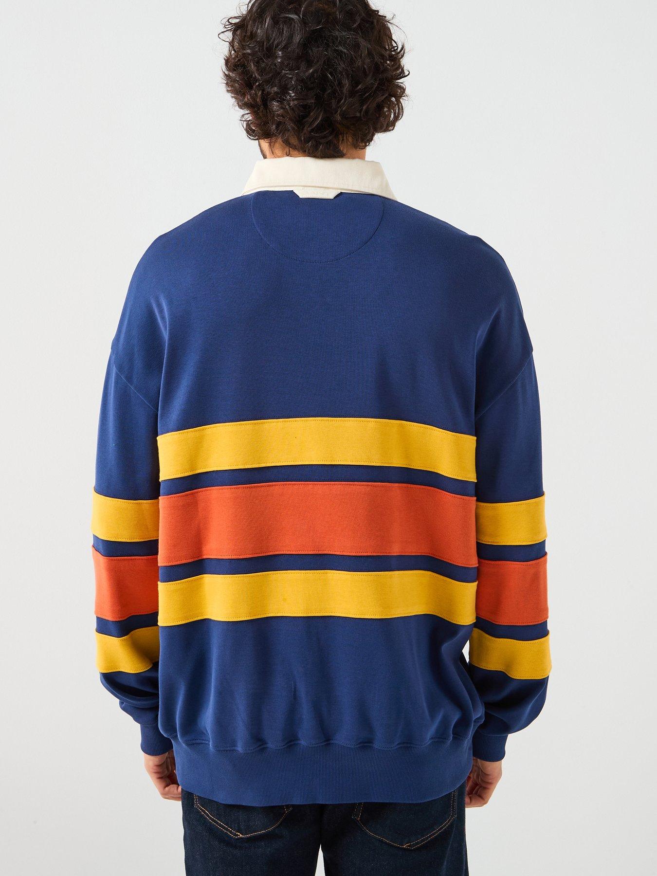 stillFront image of gant-cut-amp-sew-heavy-rugger-long-sleeve-polo-shirt-navy
