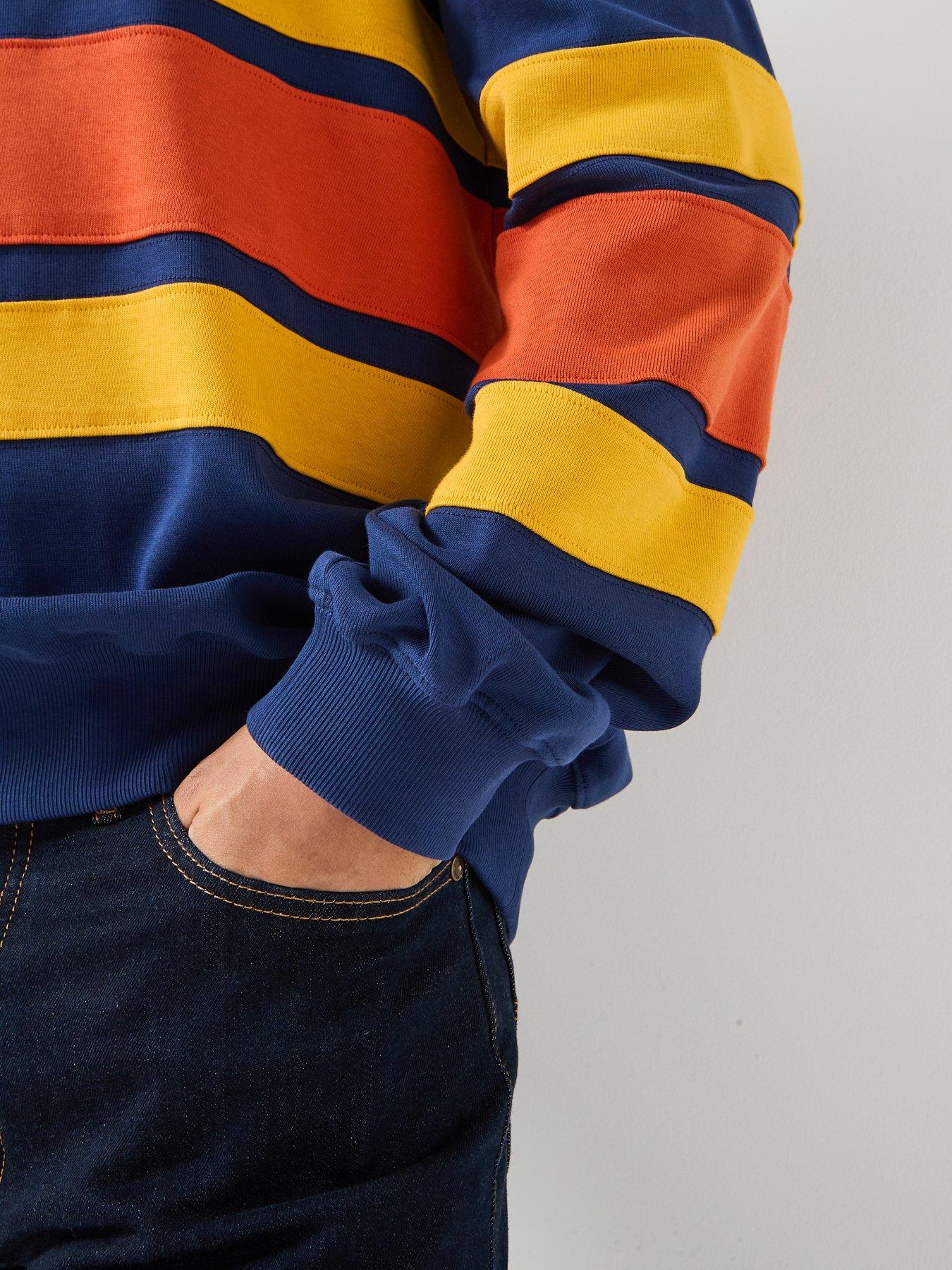  image of gant-cut-amp-sew-heavy-rugger-long-sleeve-polo-shirt-navy