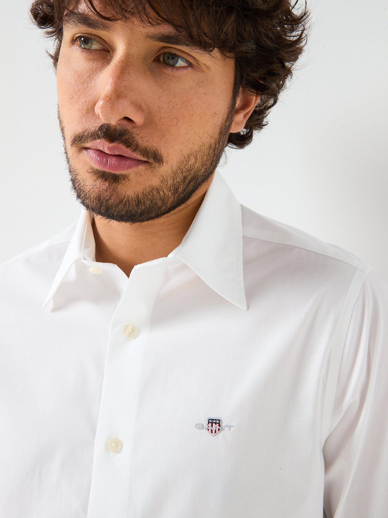  image of gant-slim-fit-poplin-long-sleeve-shirt-white