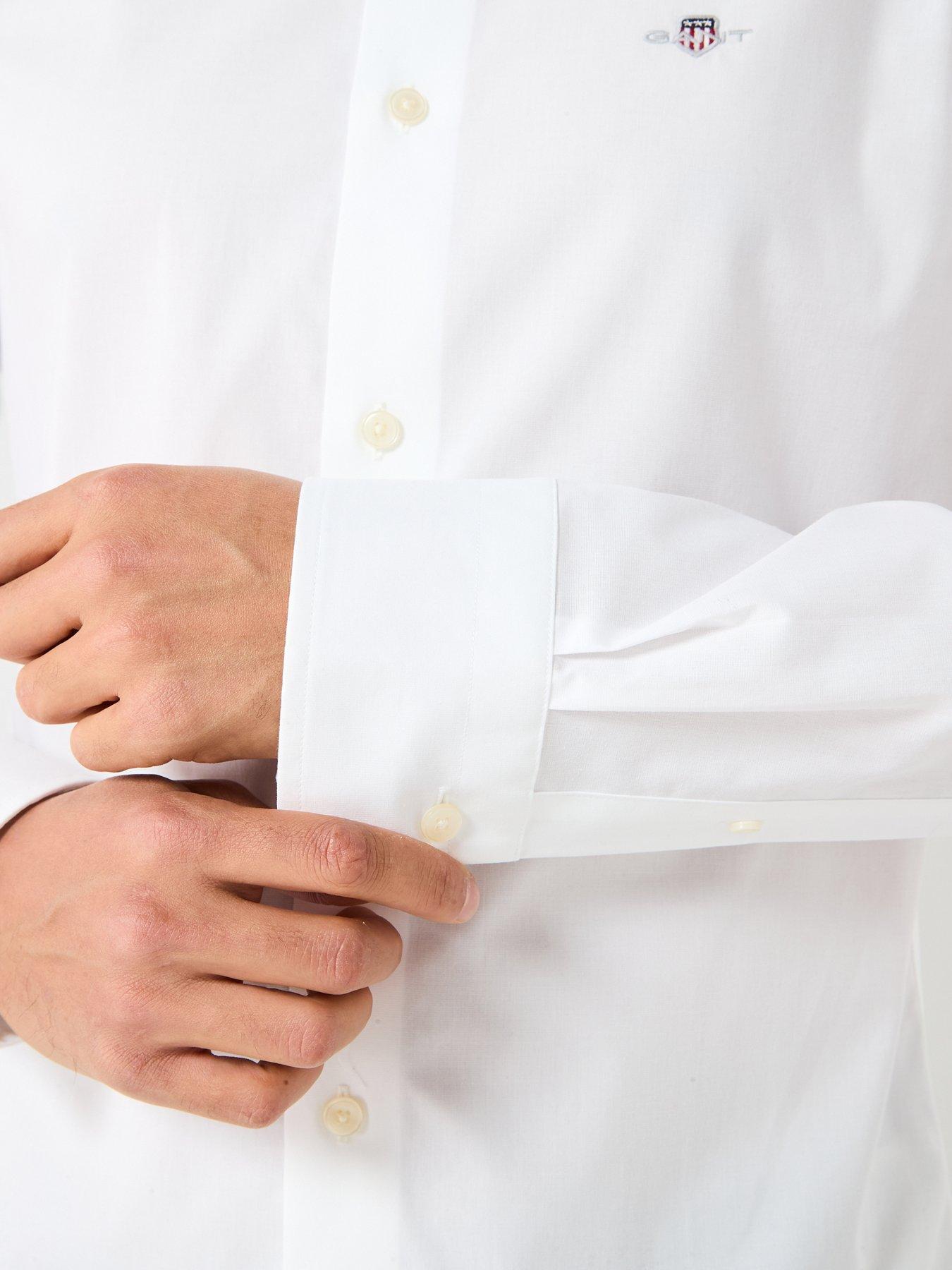  image of gant-slim-fit-poplin-long-sleeve-shirt-white