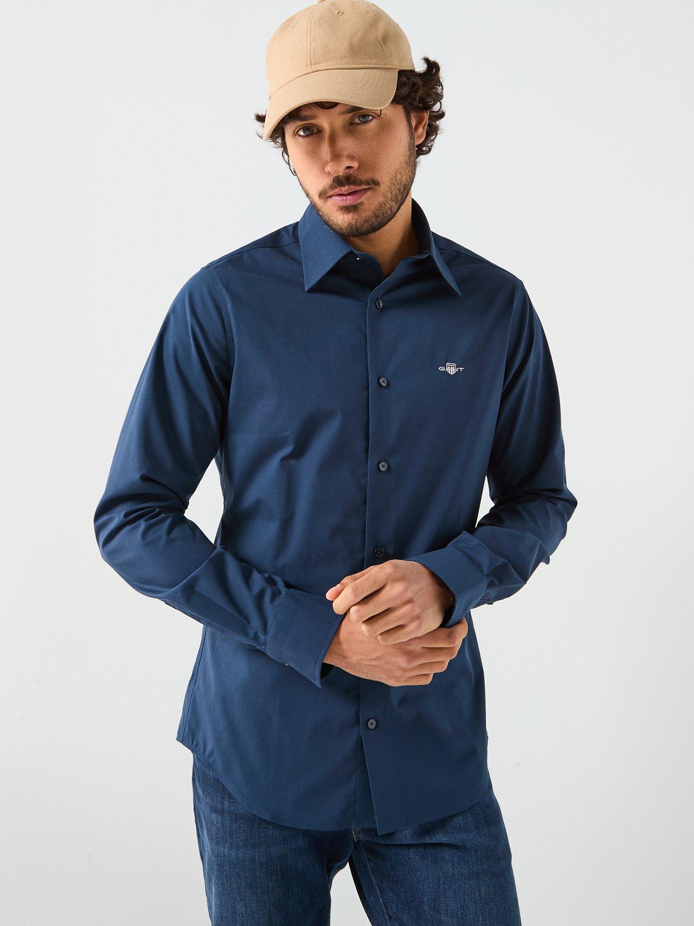 gant-slim-fit-poplin-long-sleeve-shirt-navy