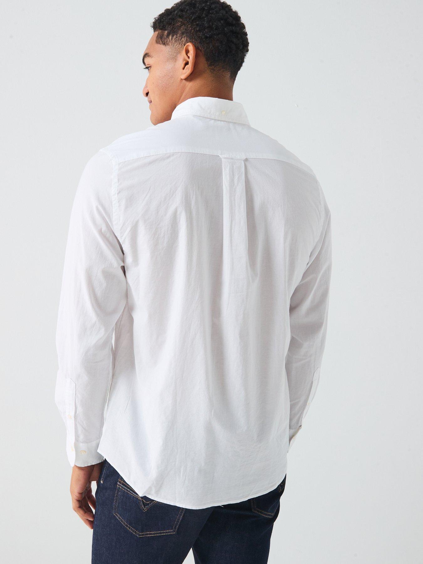  image of gant-pocket-poplin-long-sleeve-shirt-white