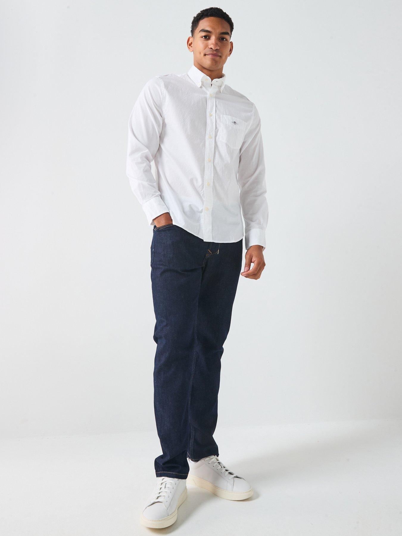  image of gant-pocket-poplin-long-sleeve-shirt-white