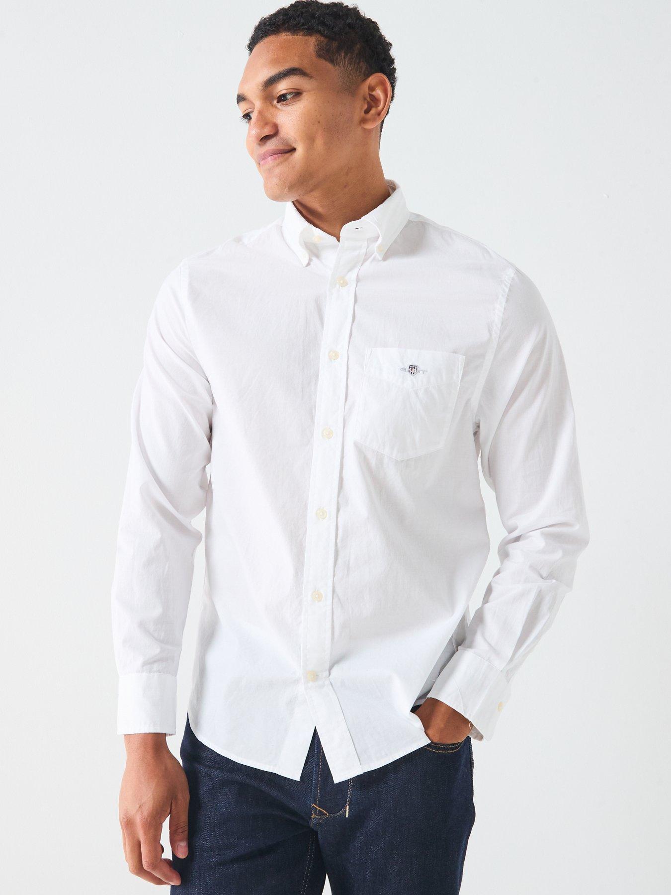  image of gant-pocket-poplin-long-sleeve-shirt-white