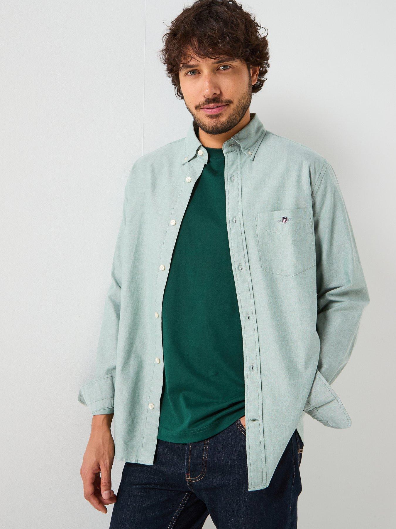 front image of gant-regular-fit-classic-oxford-long-sleeve-shirt-green