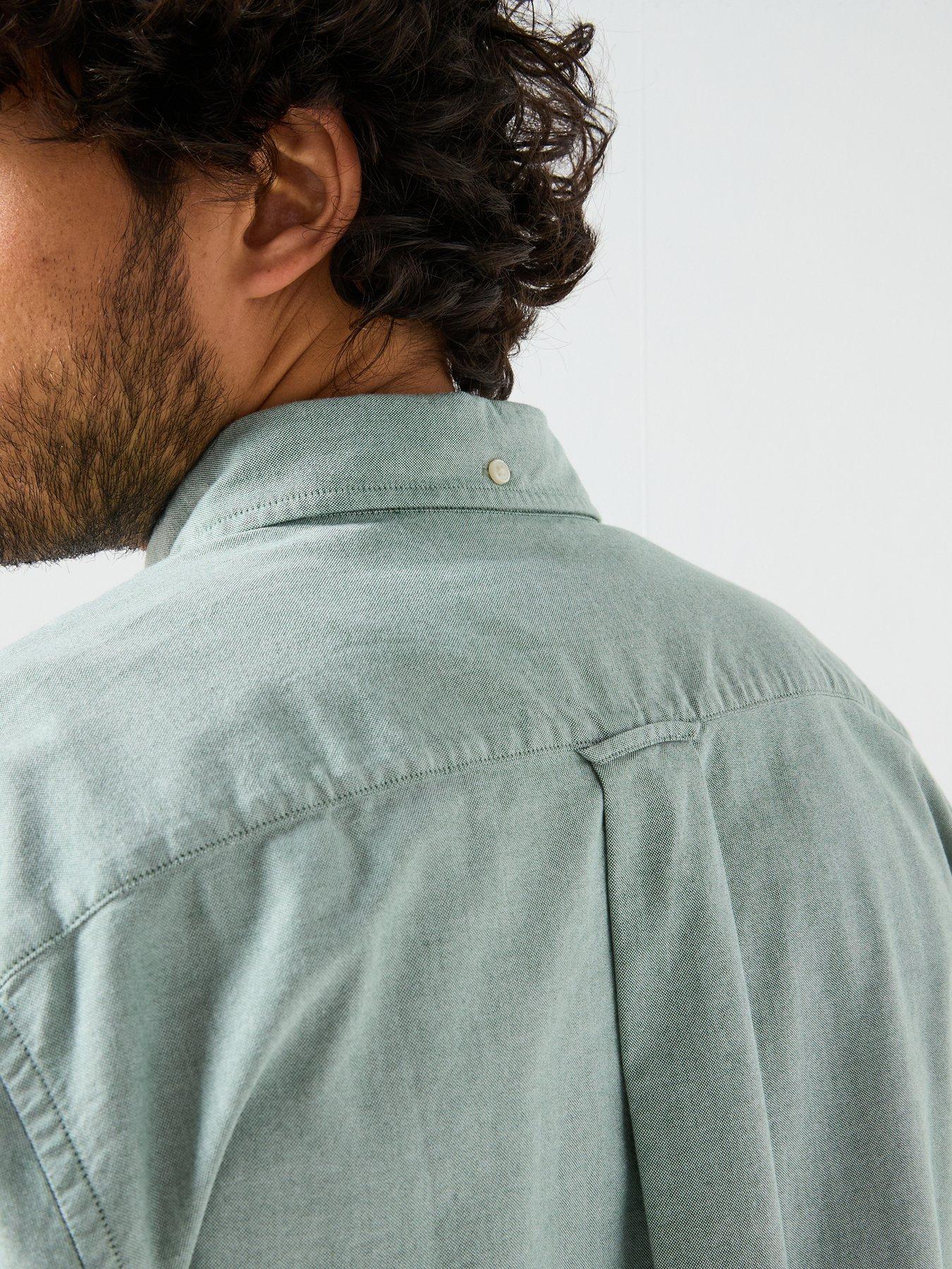  image of gant-regular-fit-classic-oxford-long-sleeve-shirt-green