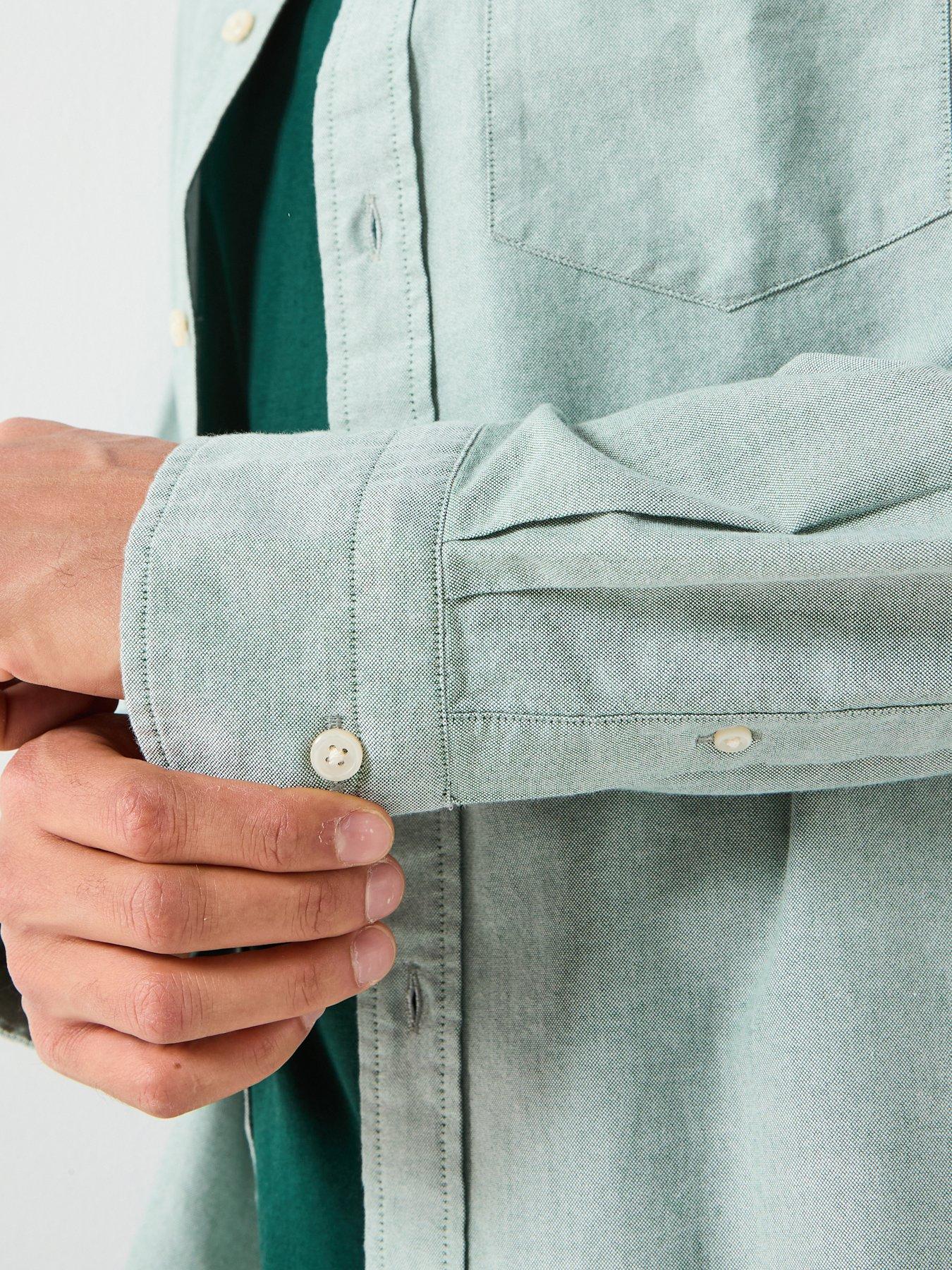  image of gant-regular-fit-classic-oxford-long-sleeve-shirt-green