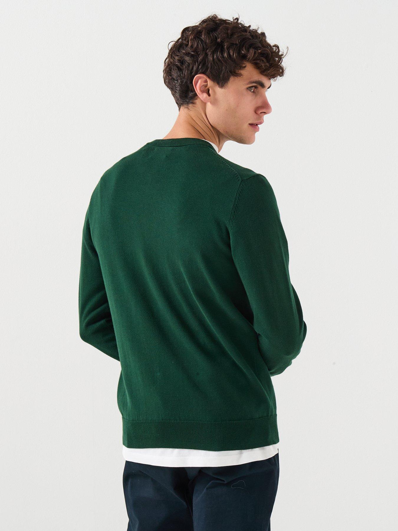 stillFront image of gant-cottonwool-crew-knitted-jumper-green