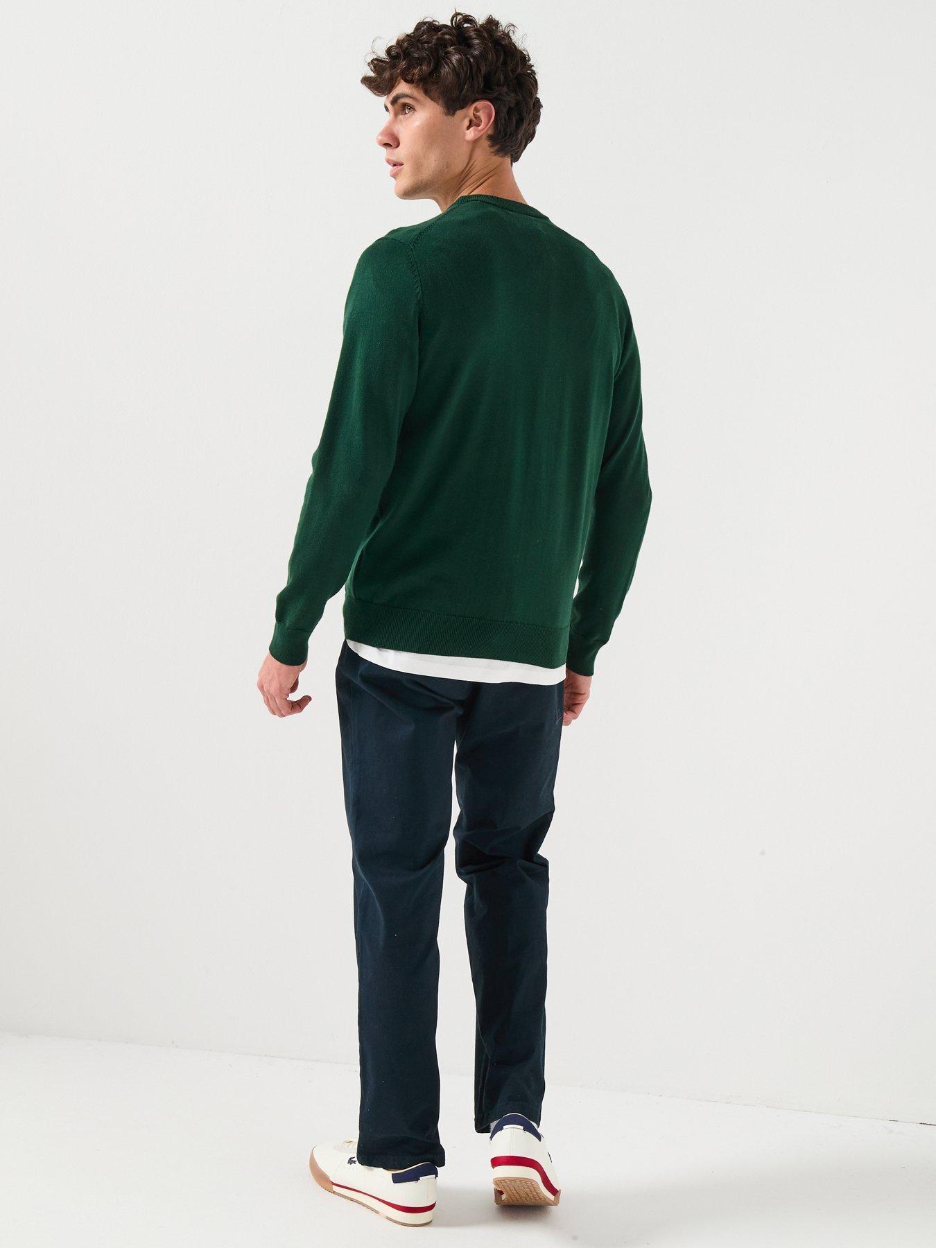 image of gant-cottonwool-crew-knitted-jumper-green