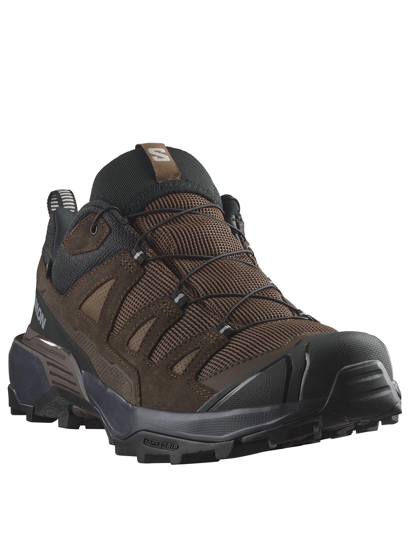  image of salomon-mens-hiking-x-ultra-360-leather-gore-tex-shoes-brown