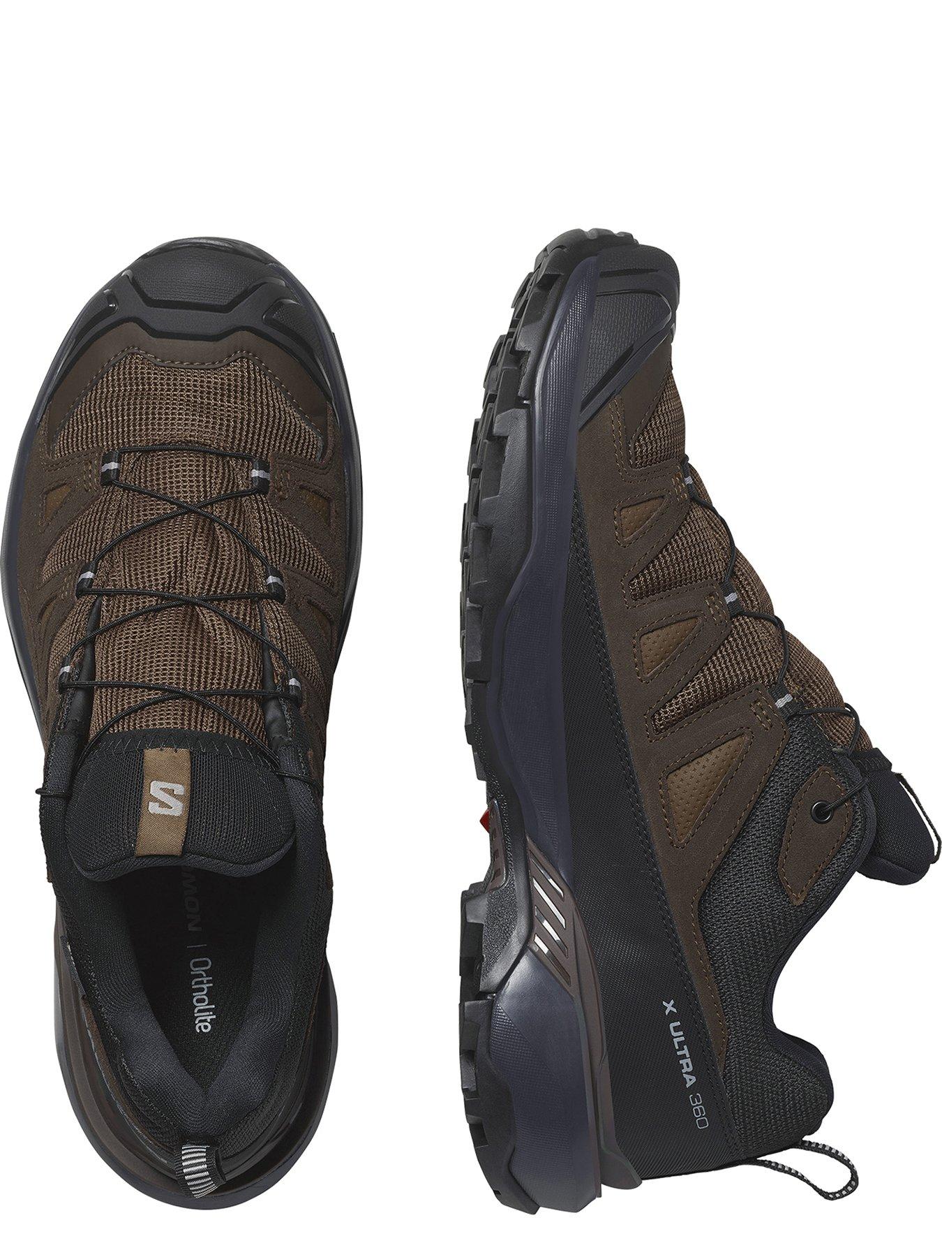  image of salomon-mens-hiking-x-ultra-360-leather-gore-tex-shoes-brown