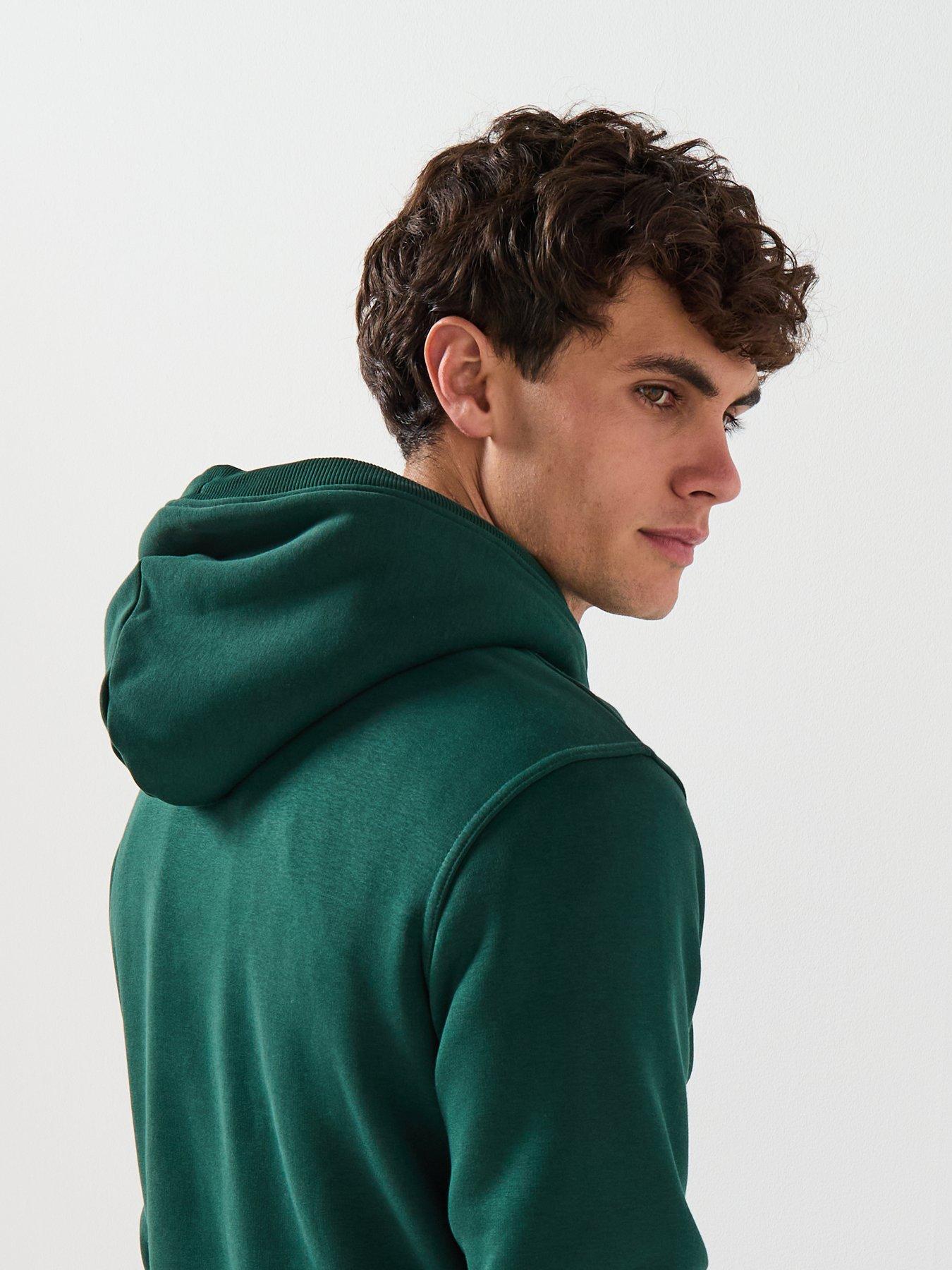  image of gant-logo-overhead-hoodie-green