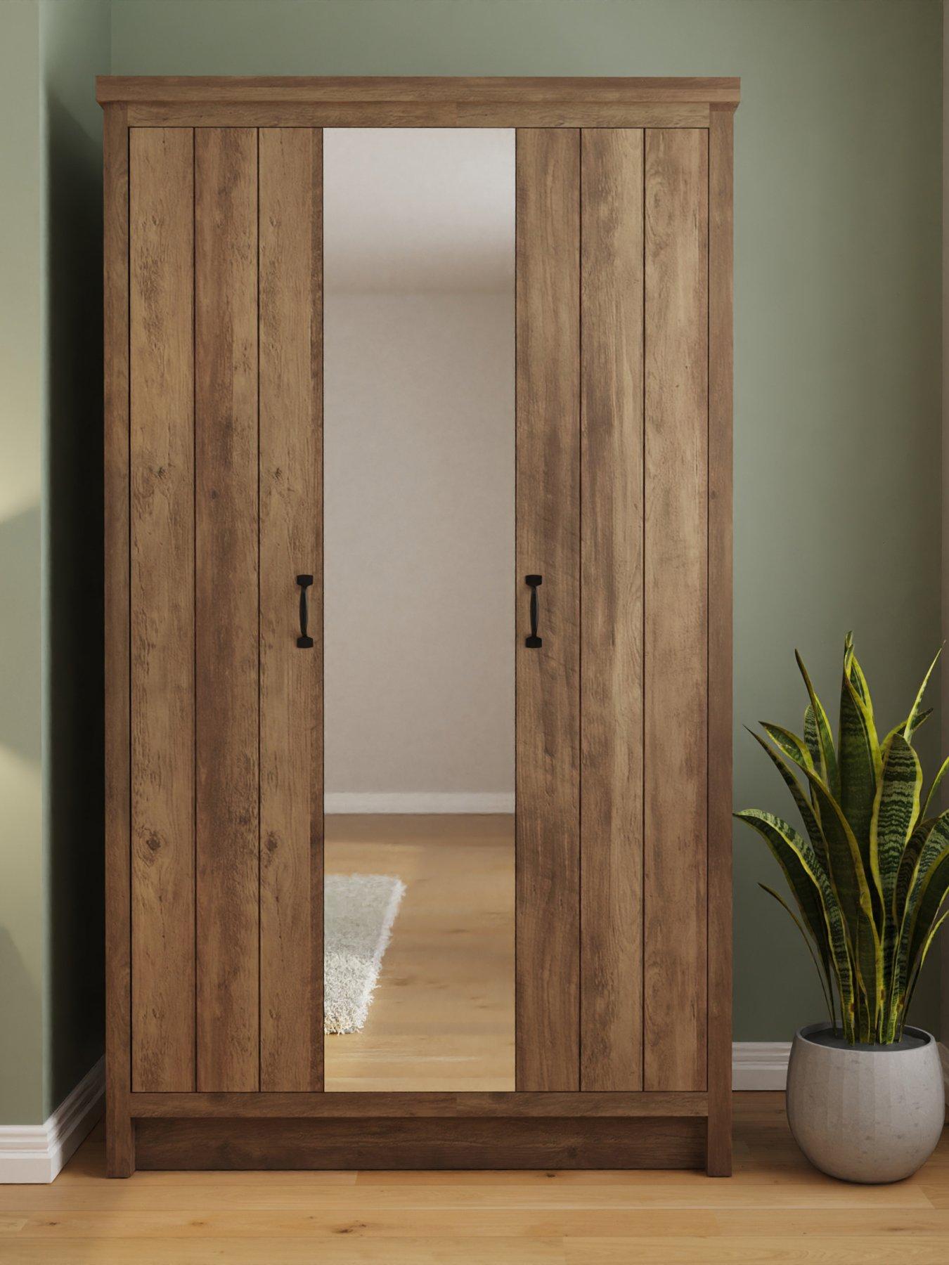 GFW Boston 3 Door Mirrored Wardrobe
