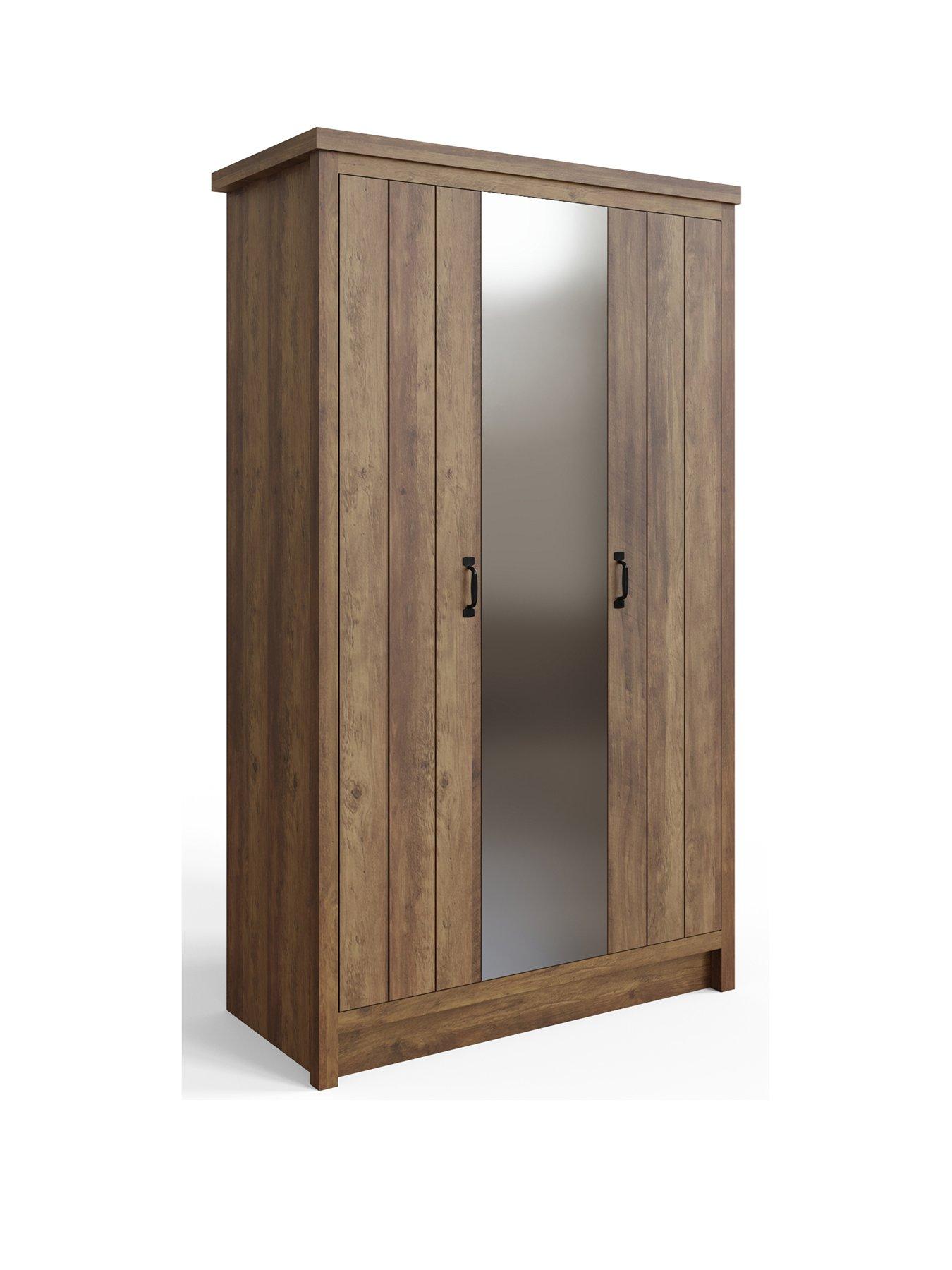 Image 3 of 7 of GFW Boston 3 Door Mirrored Wardrobe