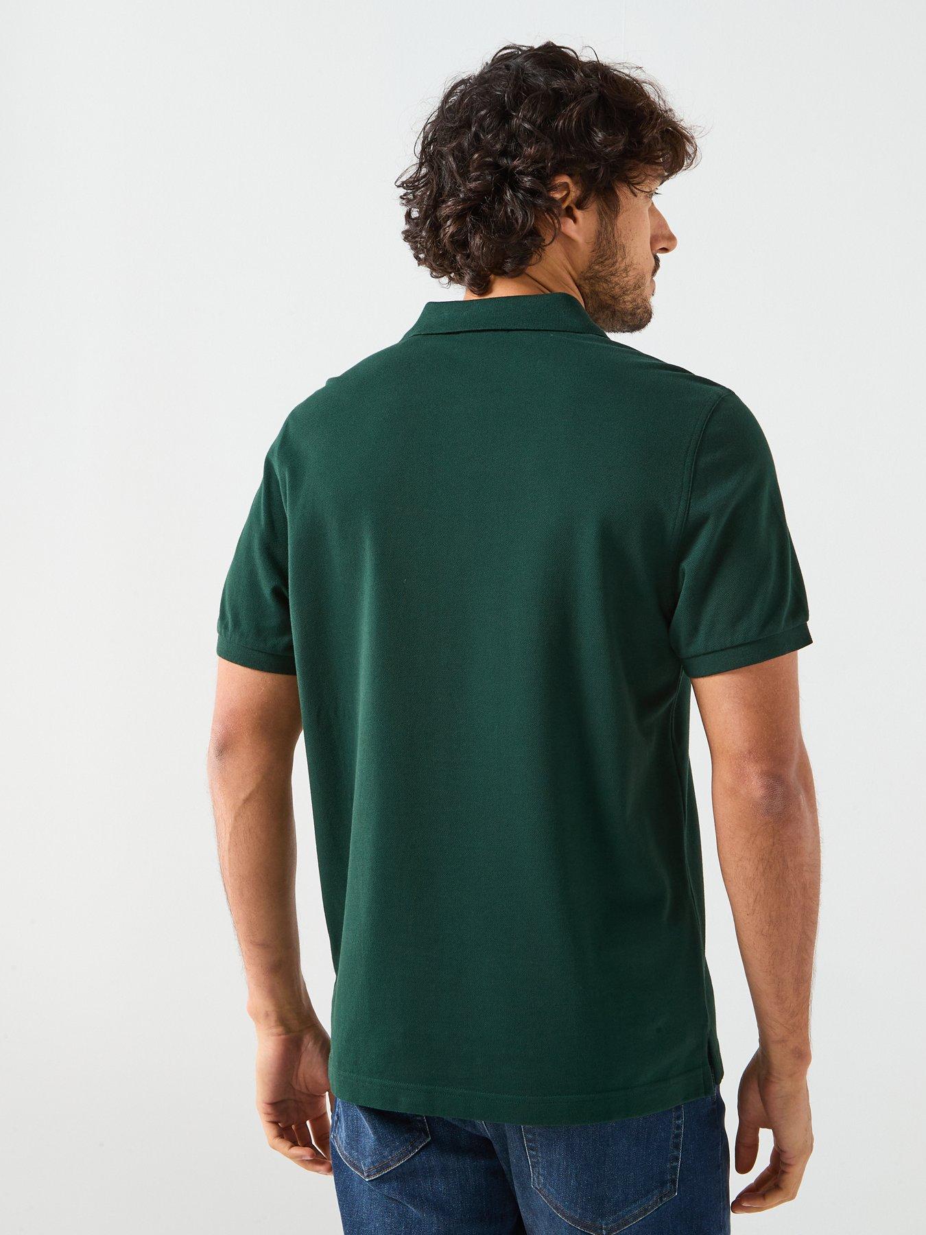  image of gant-regular-fit-shield-pique-polo-shirt-green