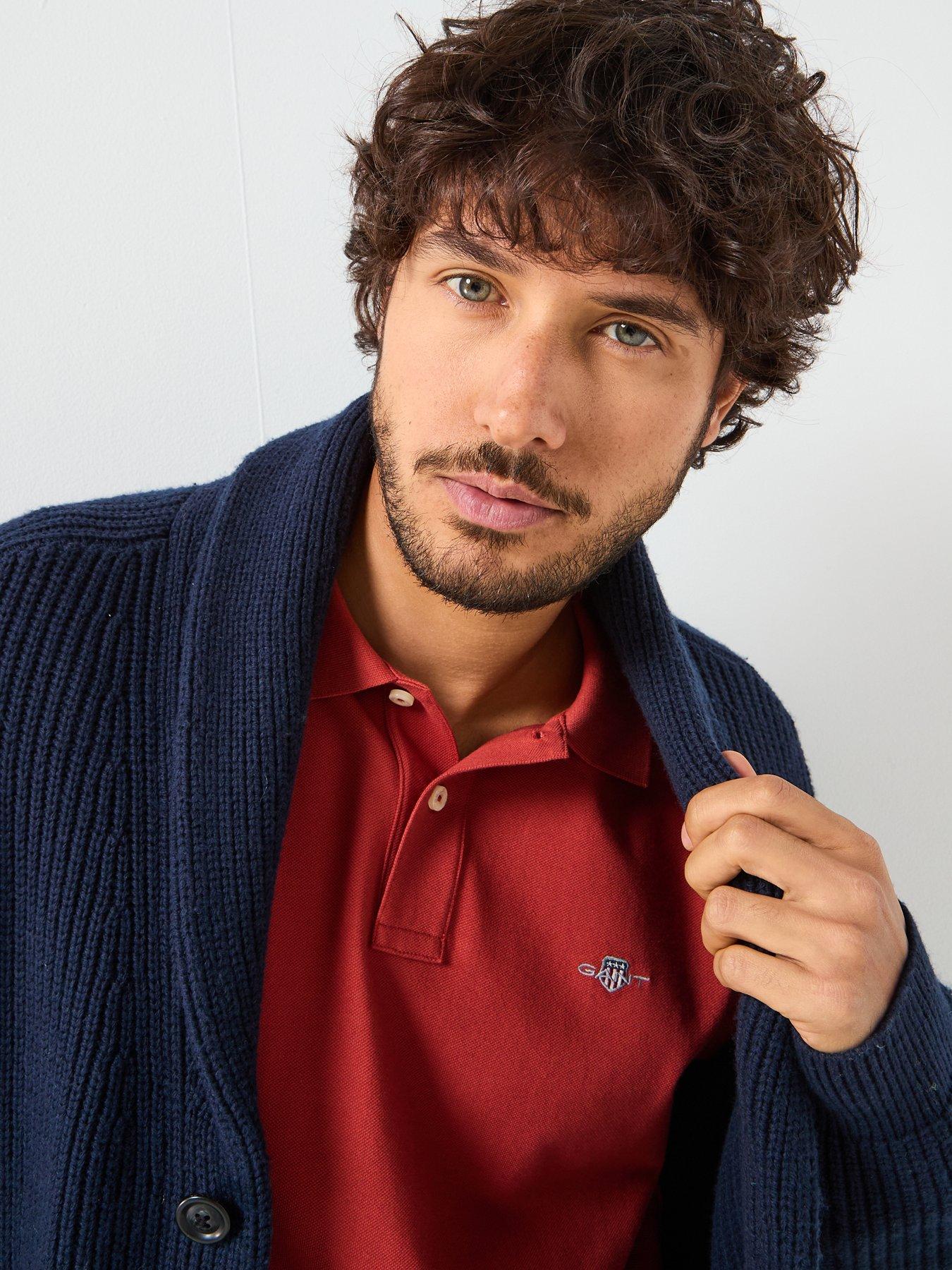 Image 5 of 6 of GANT Regular Fit Shield Pique Polo Shirt - Orange