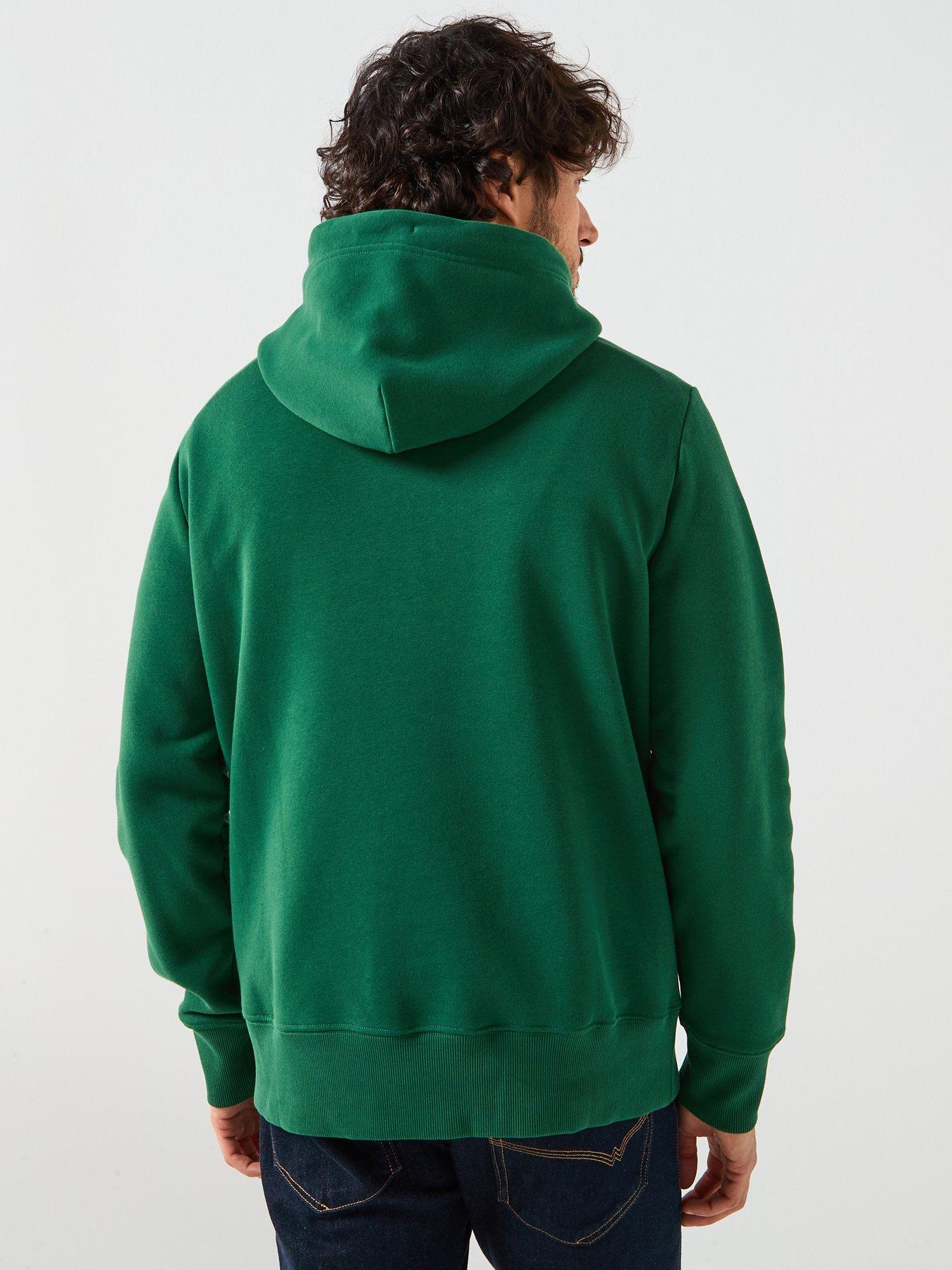 stillFront image of gant-vintage-logo-graphic-overhead-hoodie-green