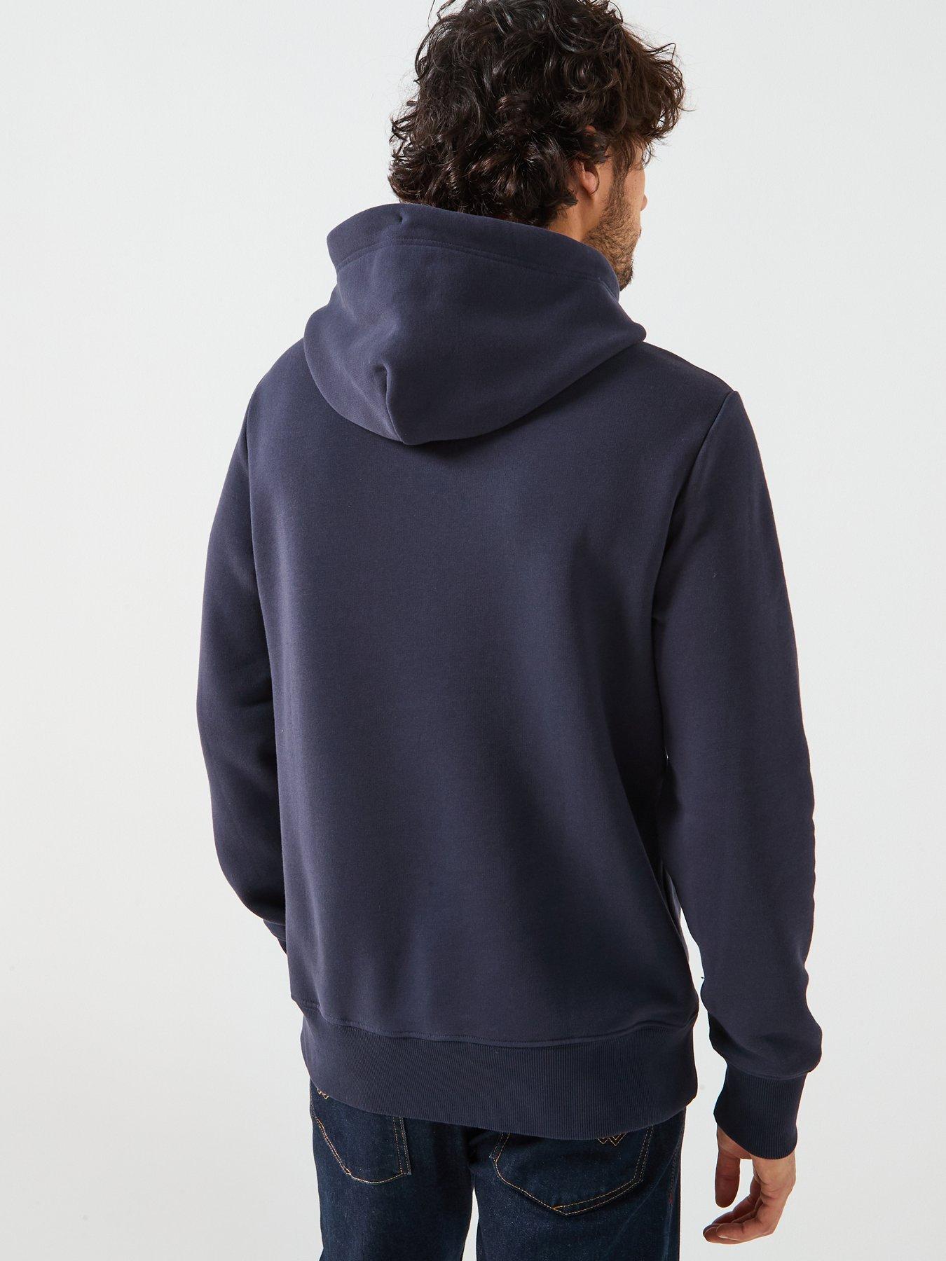  image of gant-vintage-logo-graphic-overhead-hoodie-navy