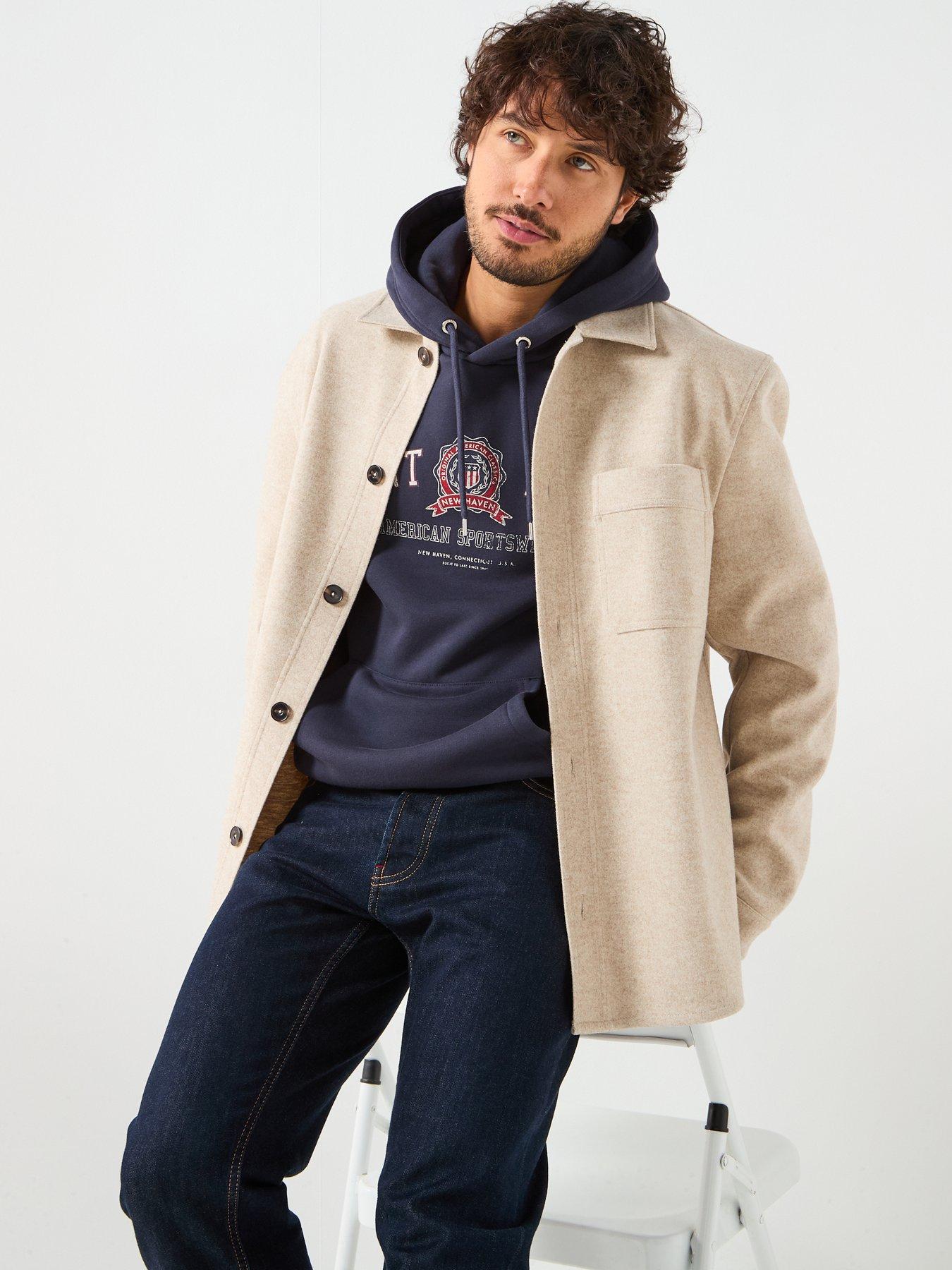  image of gant-vintage-logo-graphic-overhead-hoodie-navy