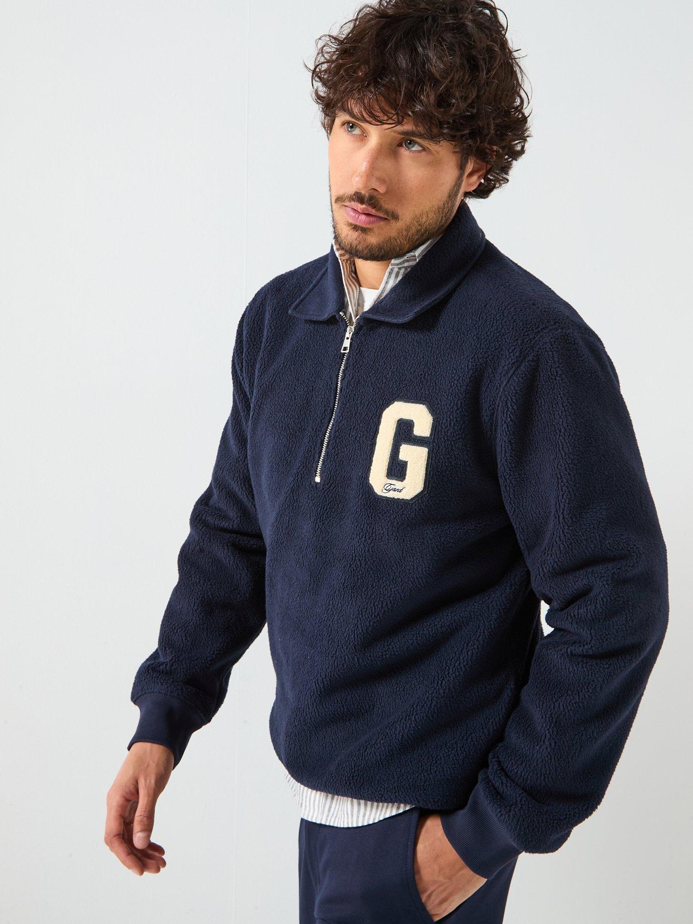 Image 5 of 6 of GANT Regular Fit G Badge 1/4 Zip Sweat - Navy