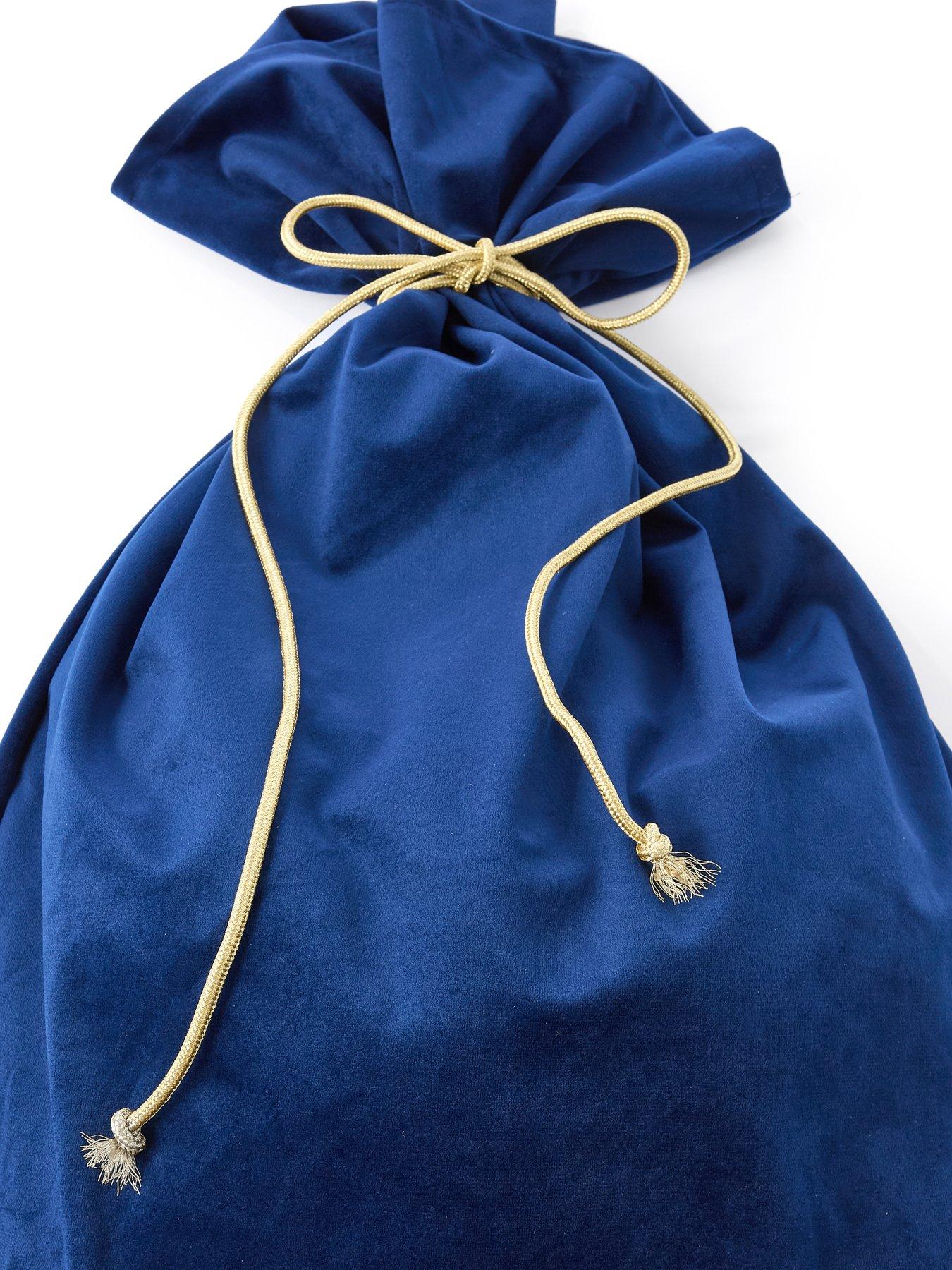 Image 3 of 3 of Festive Navy Blue Christmas Gift&nbsp;Sack - 70 cm