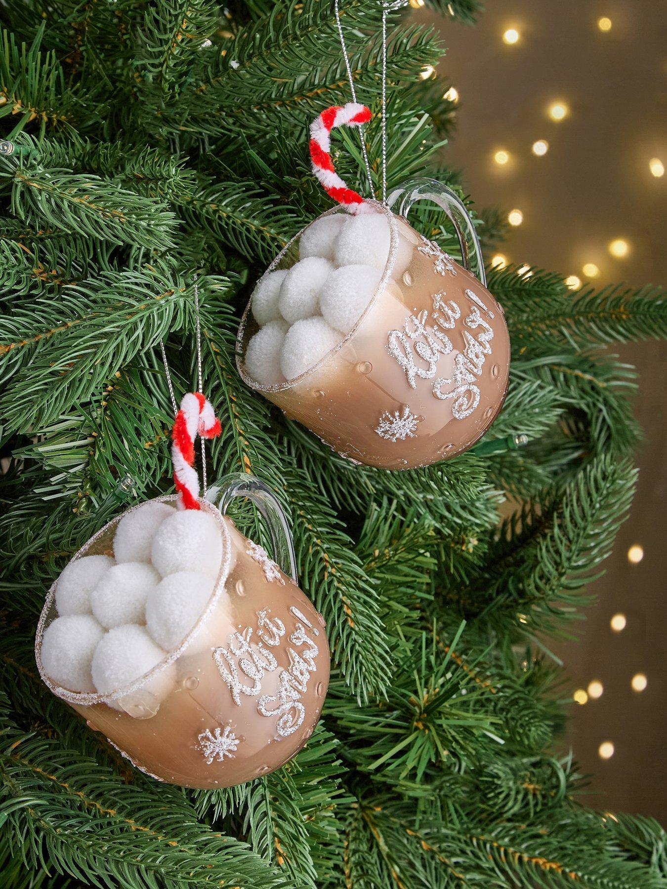 undefined Set 2 Coffee Cup Tree Decorations