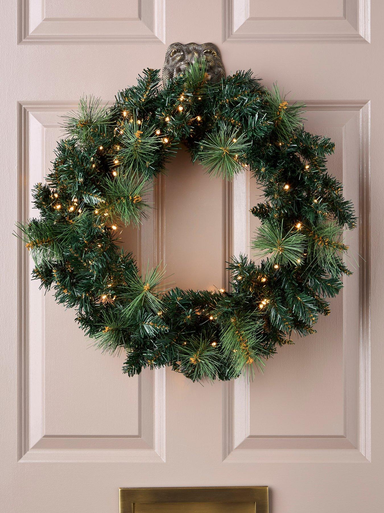 Image 1 of 4 of Festive Firefly Prelit Wreath