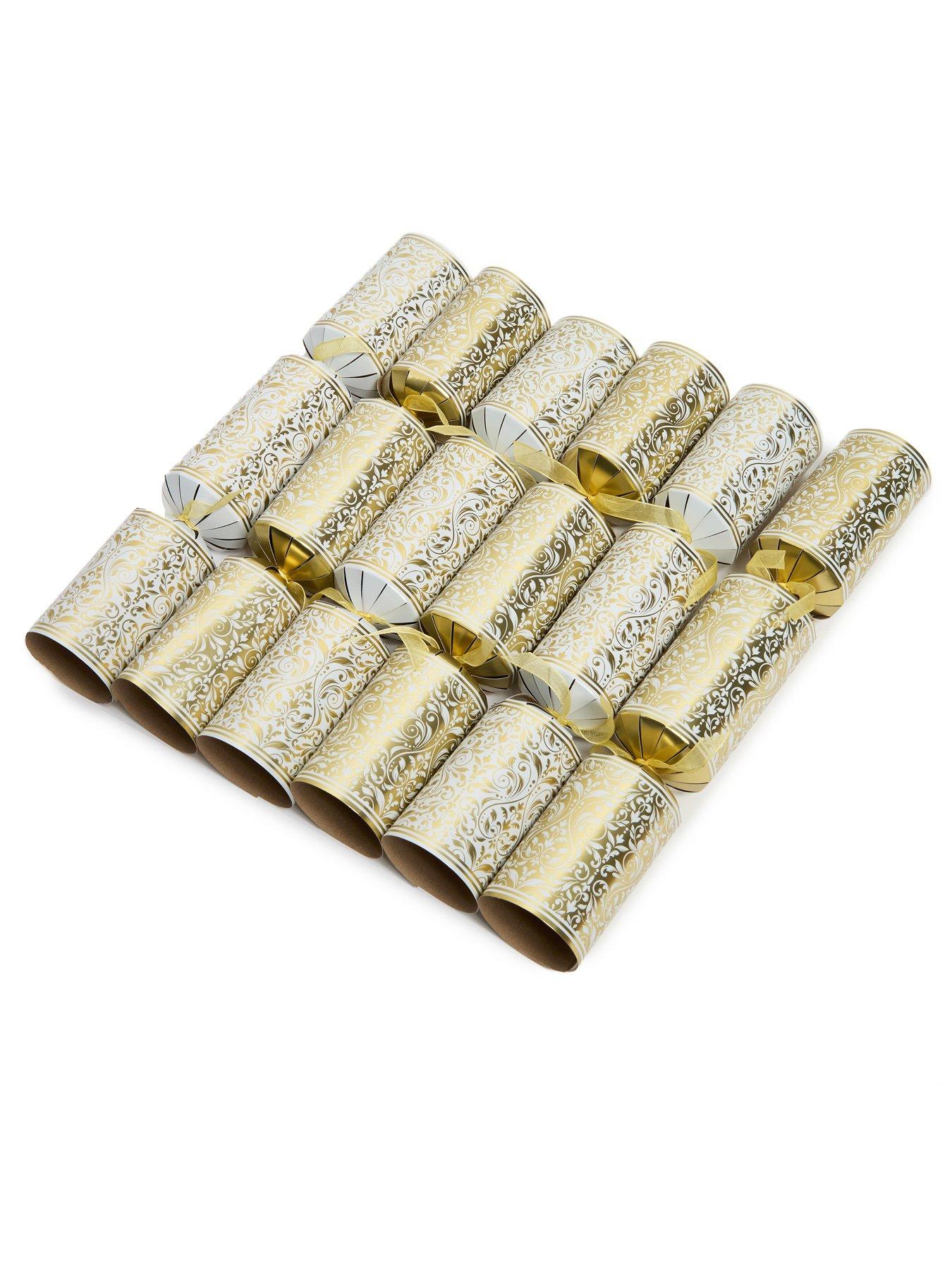 Image 2 of 6 of Festive Tom Smith Pack of 6 Gold Premium Christmas Crackers