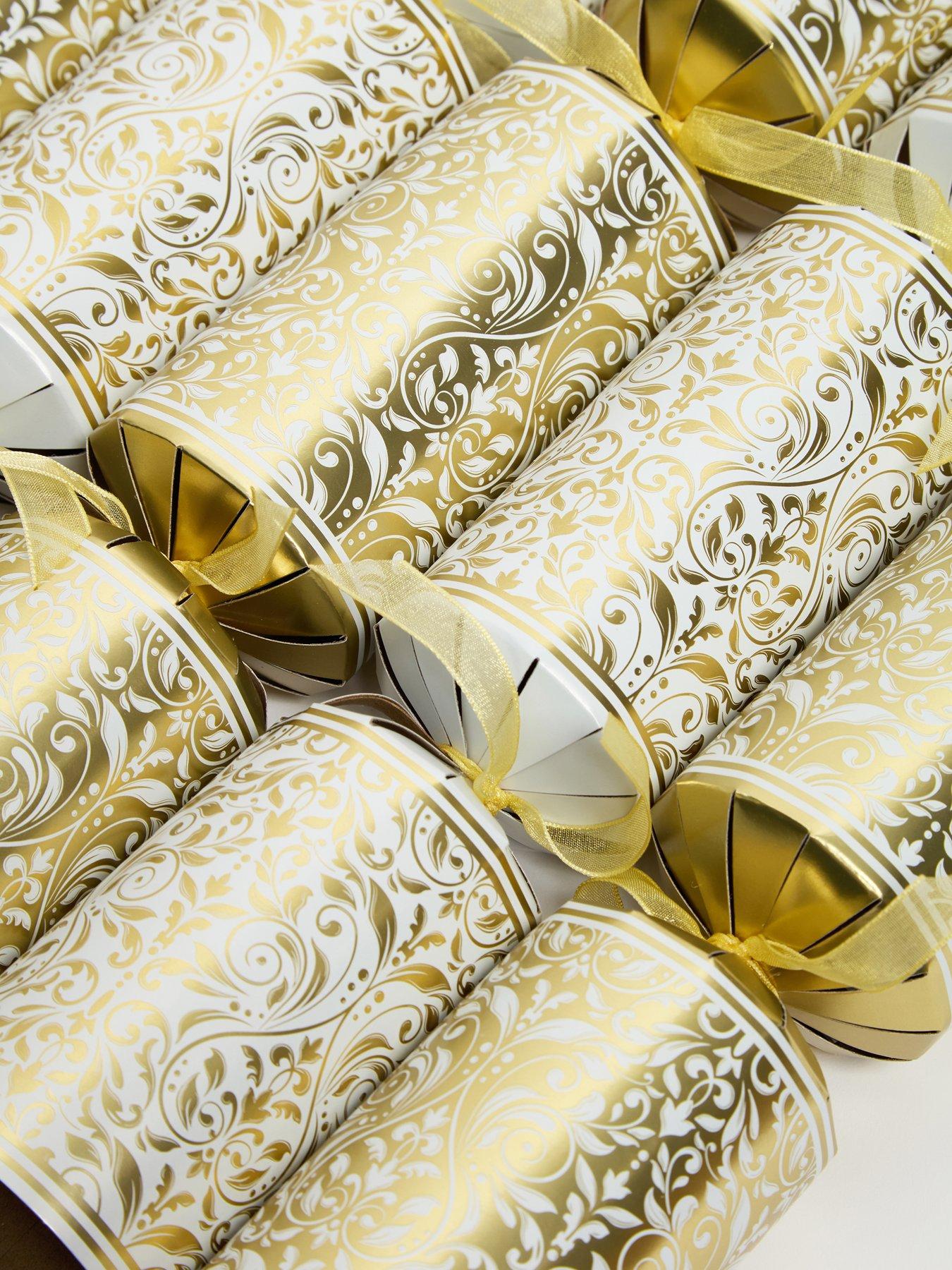 Image 3 of 6 of Festive Tom Smith Pack of 6 Gold Premium Christmas Crackers