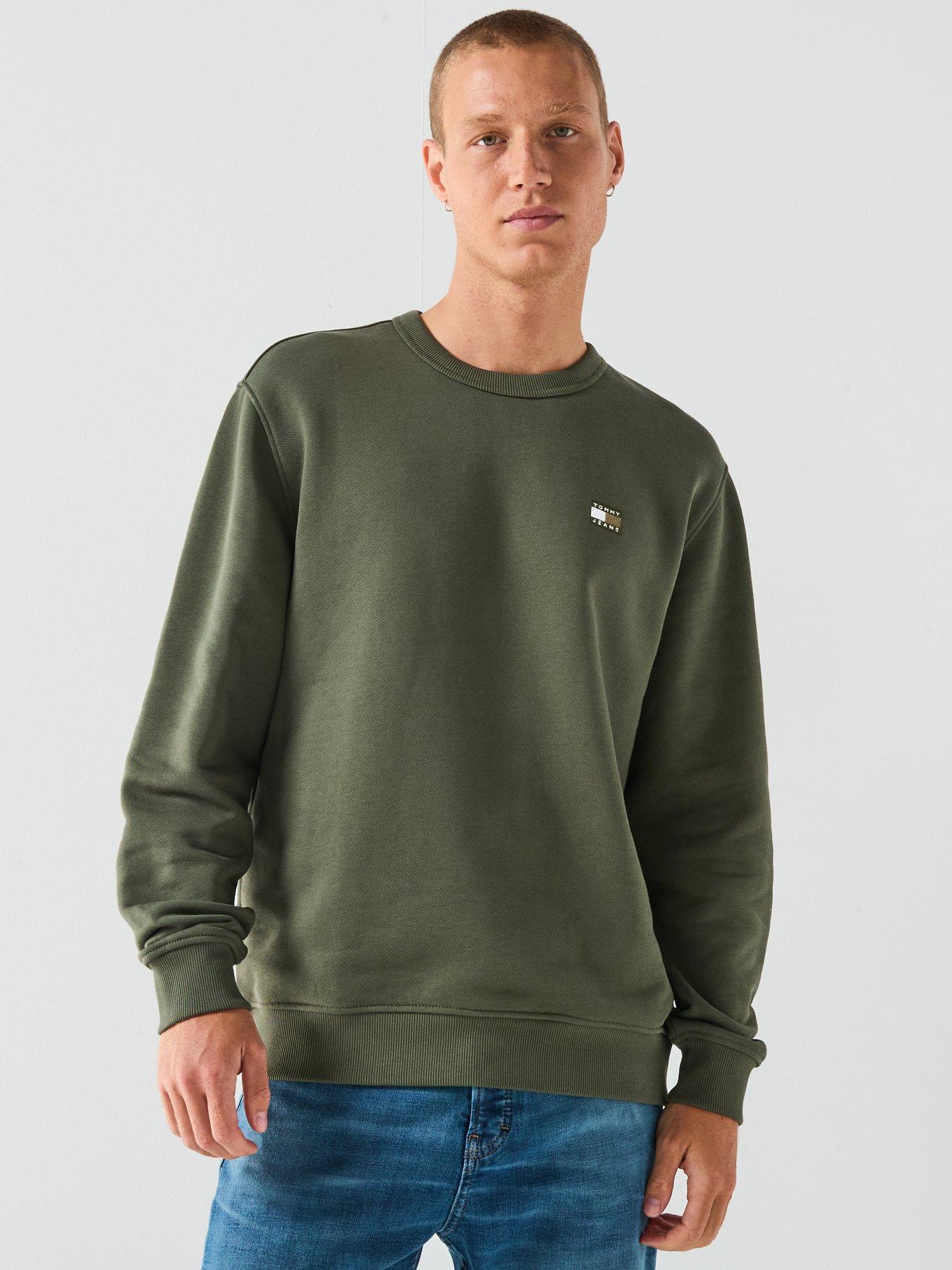 undefined Regular Fit Badge Crew Sweatshirt - Green