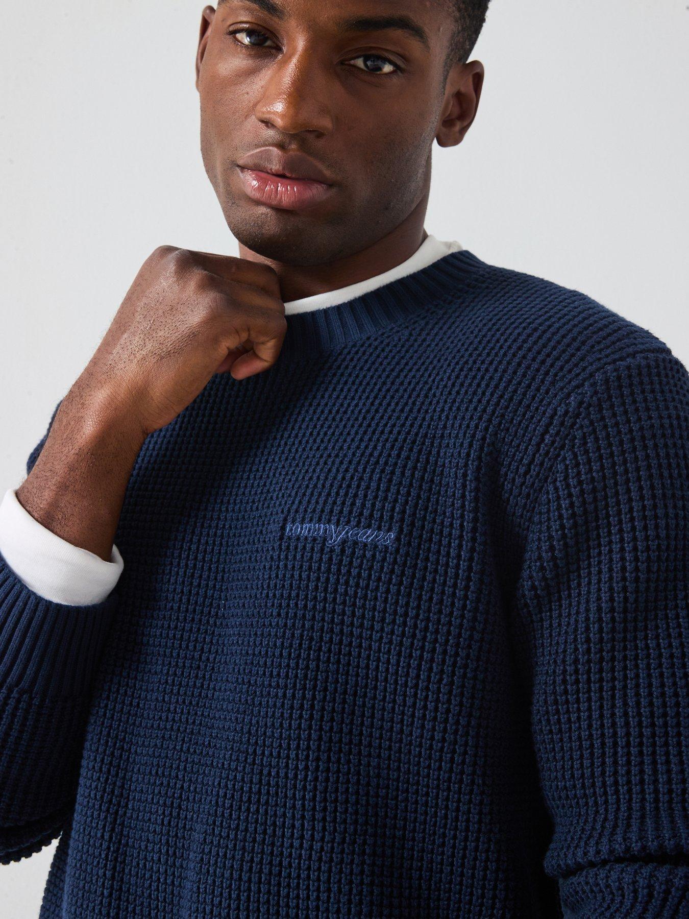 Image 5 of 6 of Tommy Jeans Chunky Knitted Jumper - Navy