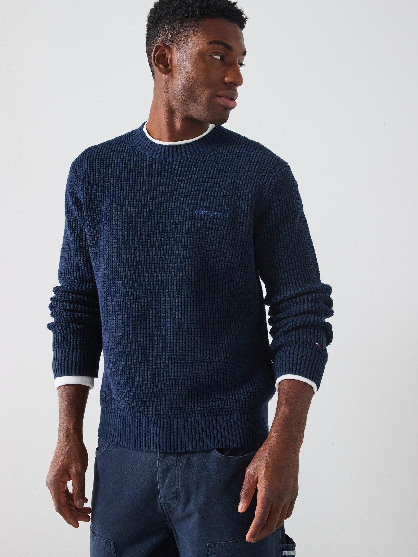 Image 6 of 6 of Tommy Jeans Chunky Knitted Jumper - Navy