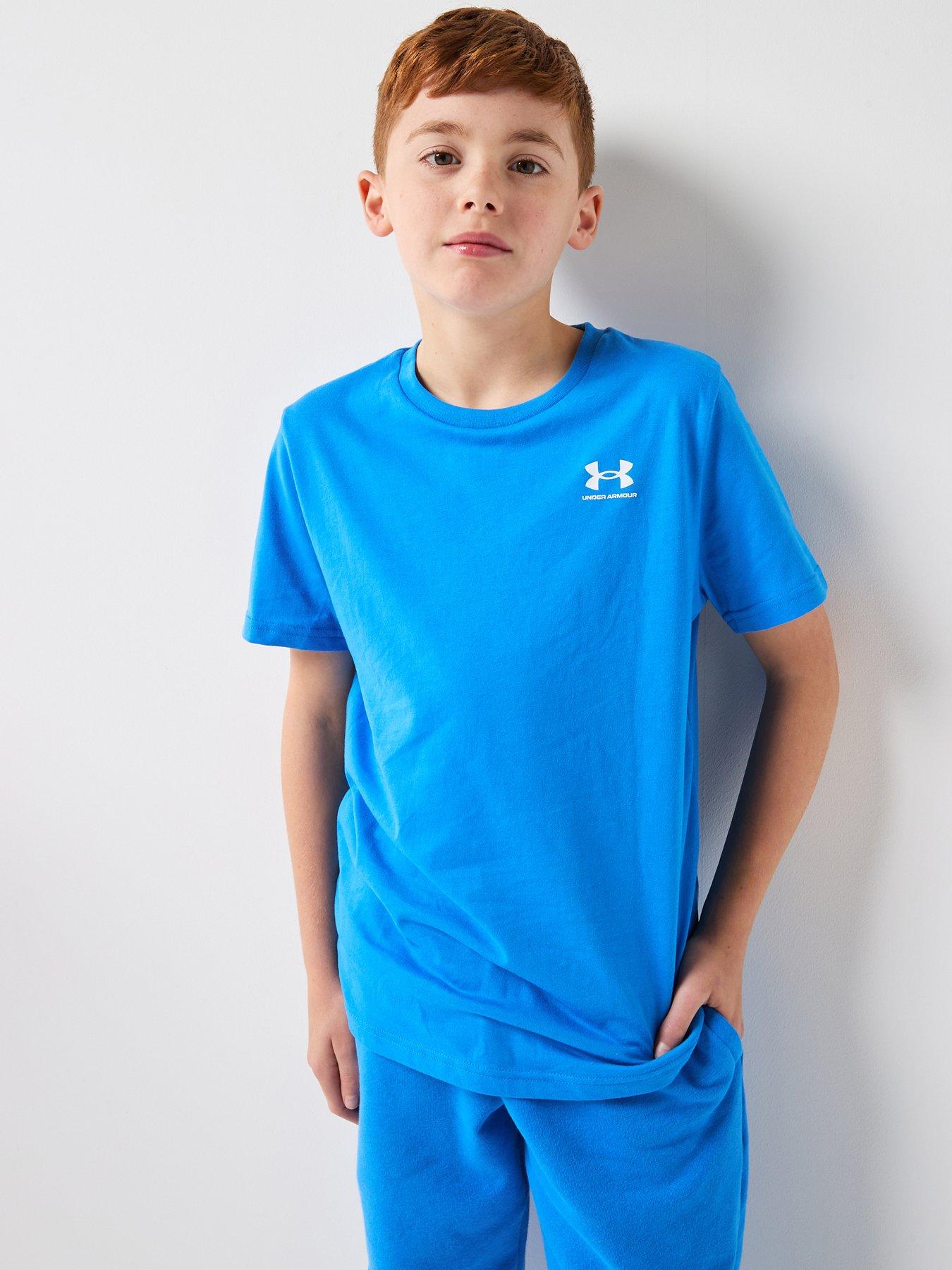 UNDER ARMOUR Junior Boys Training Sportstyle Left Chest Logo T-Shirt - Blue