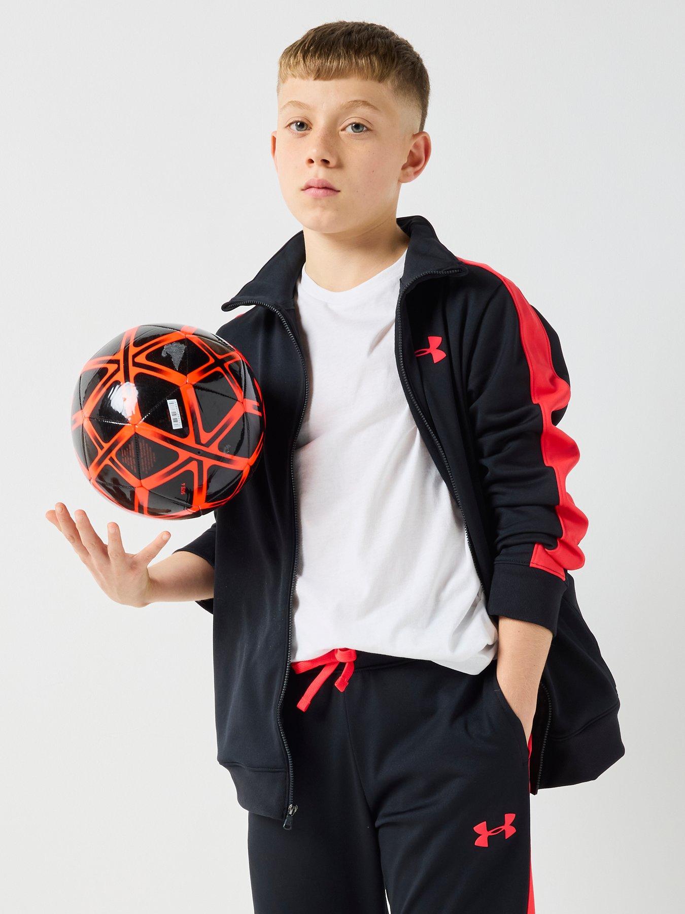  image of under-armour-junior-boys-training-rival-knit-tracksuit-black