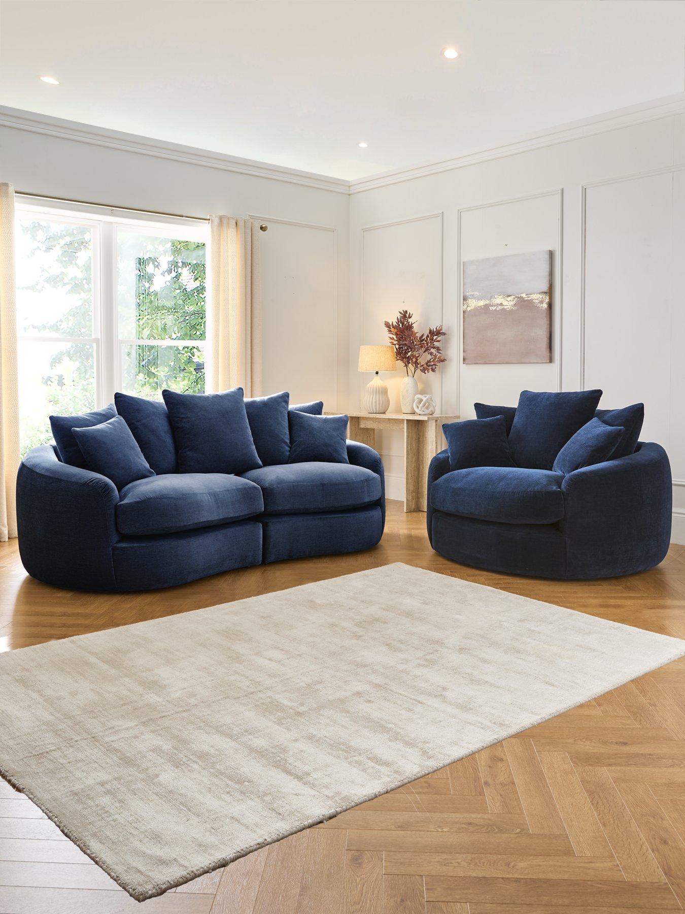 Very Home Lovise Scatter 3 Seater Fabric Sofa with Love Chair - Made to Order in the UK