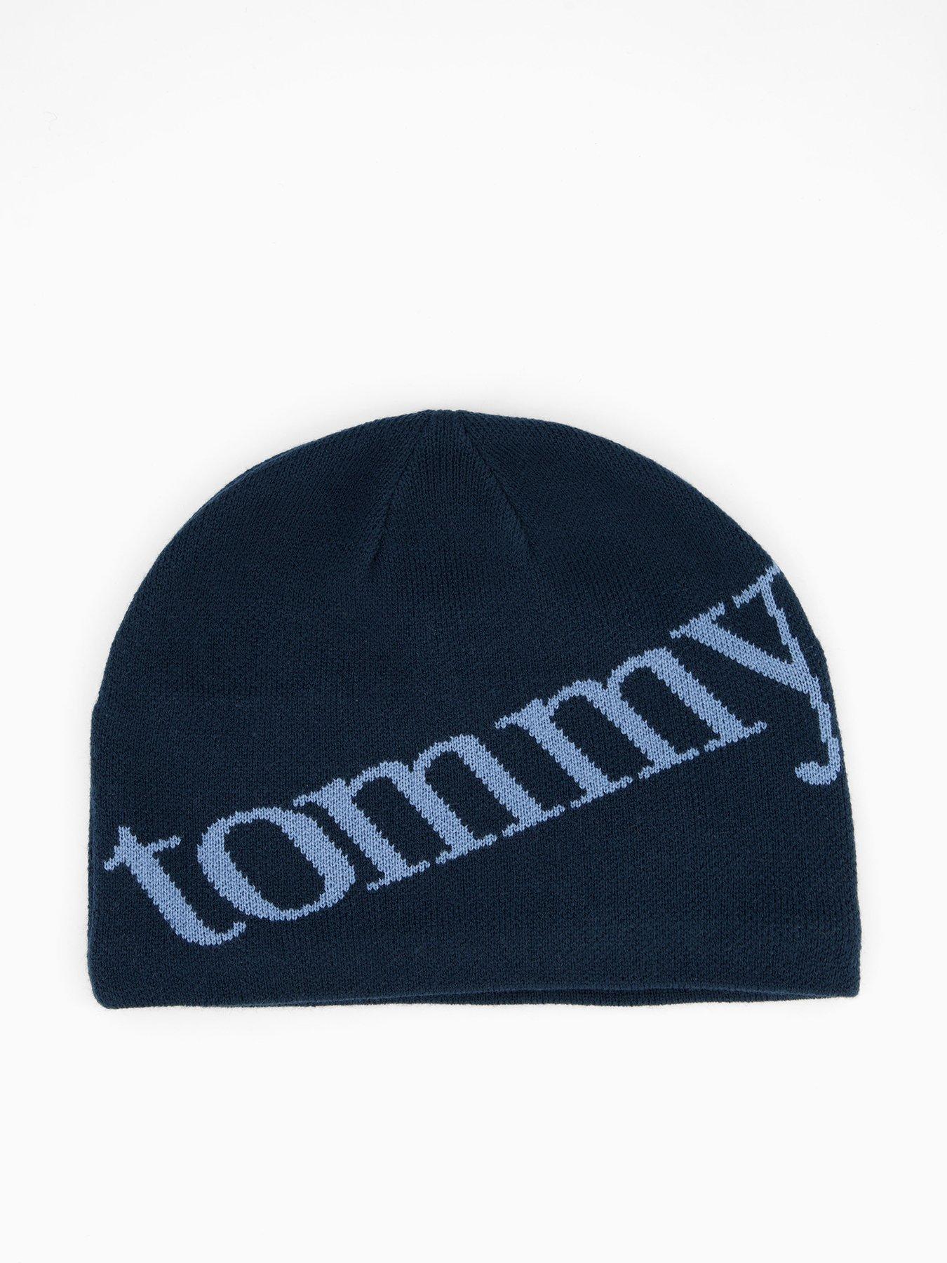 Tommy Jeans Script Skull Beanie Hat - Navy