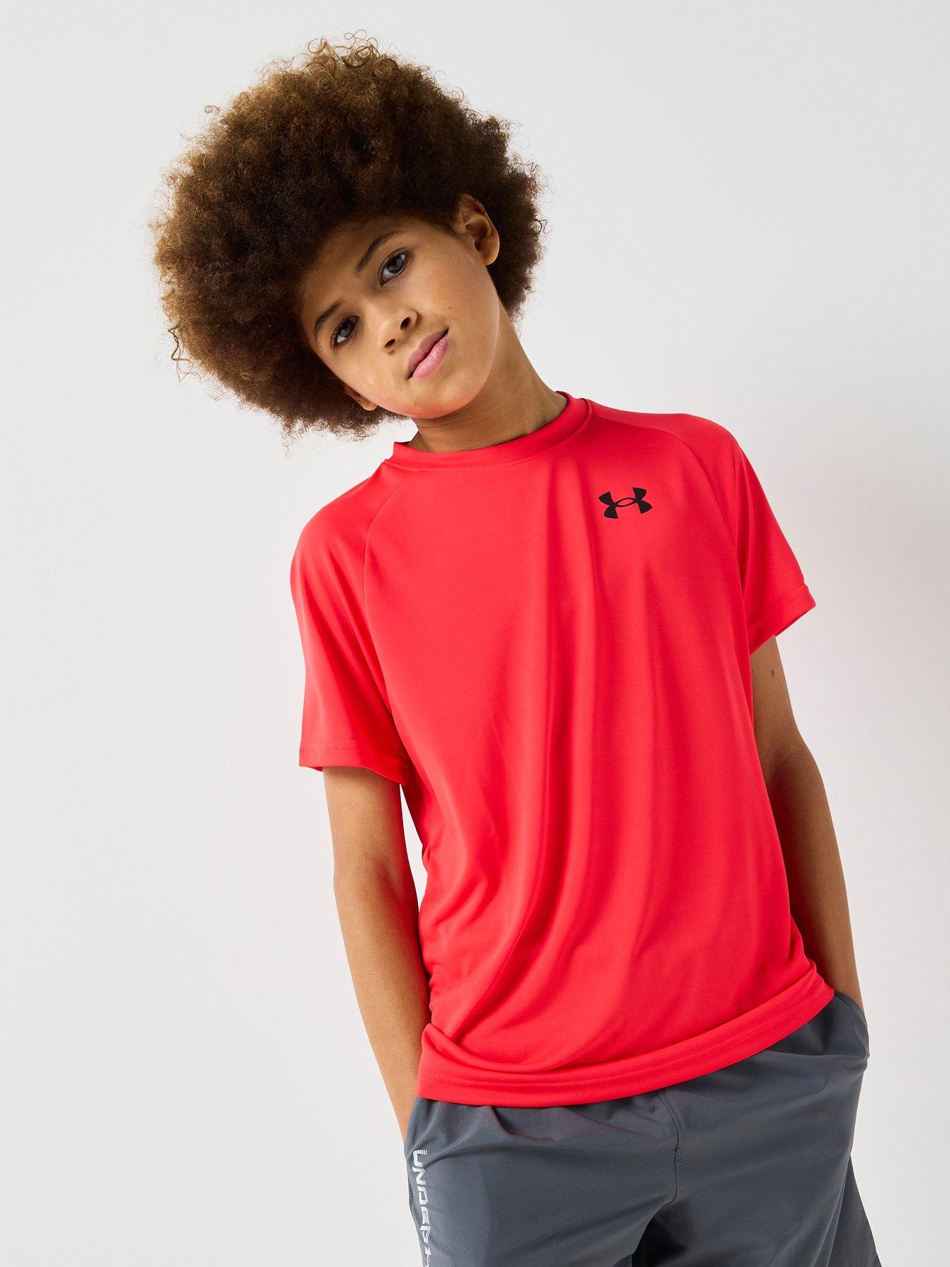 UNDER ARMOUR Junior Boys Training Tech 2.0 T-Shirt - Red