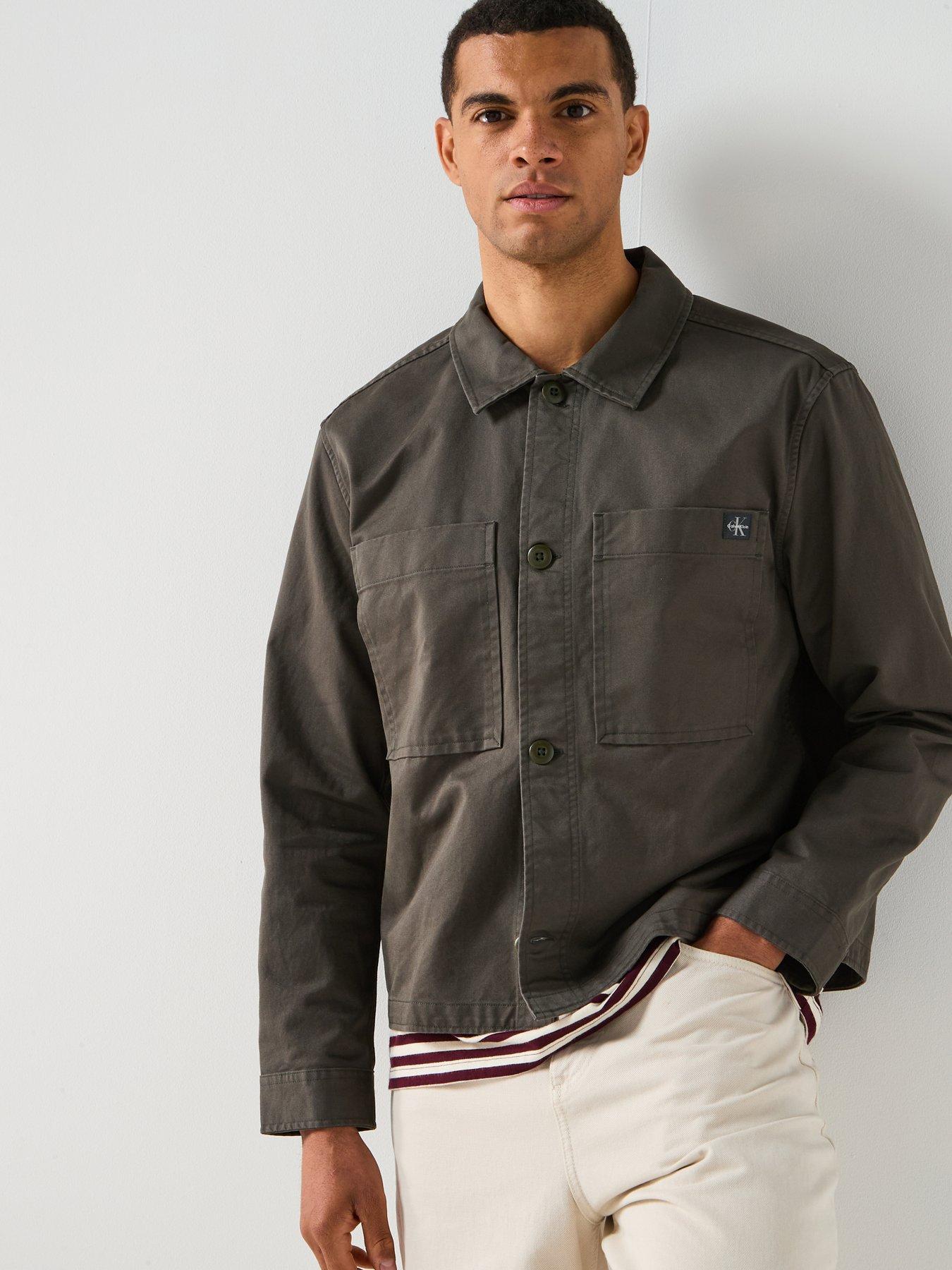 Calvin Klein Jeans Long Sleeve Cotton Overshirt - Green