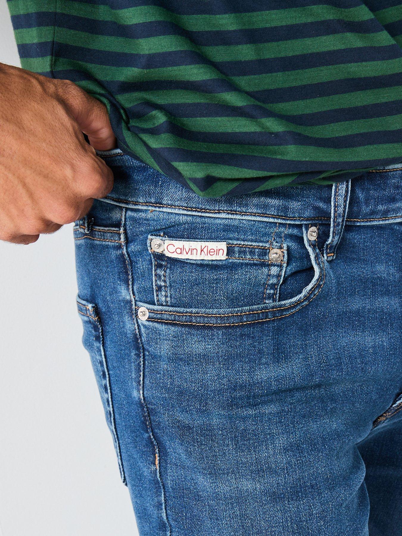 Image 4 of 5 of Calvin Klein Jeans Skinny Fit Jeans - Mid Wash