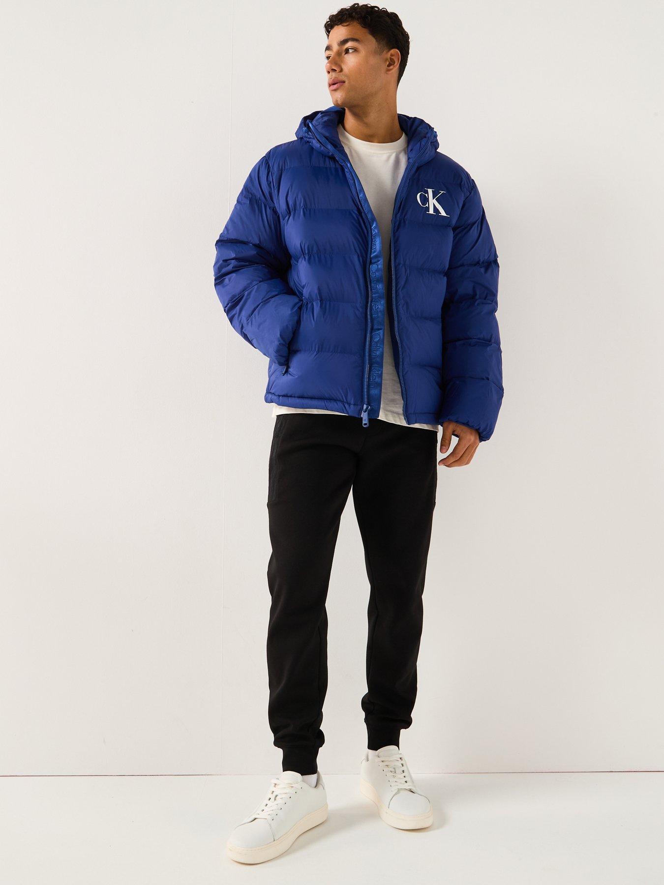 Image 3 of 6 of Calvin Klein Jeans Nylon Monogram Quilted Jacket - Blue