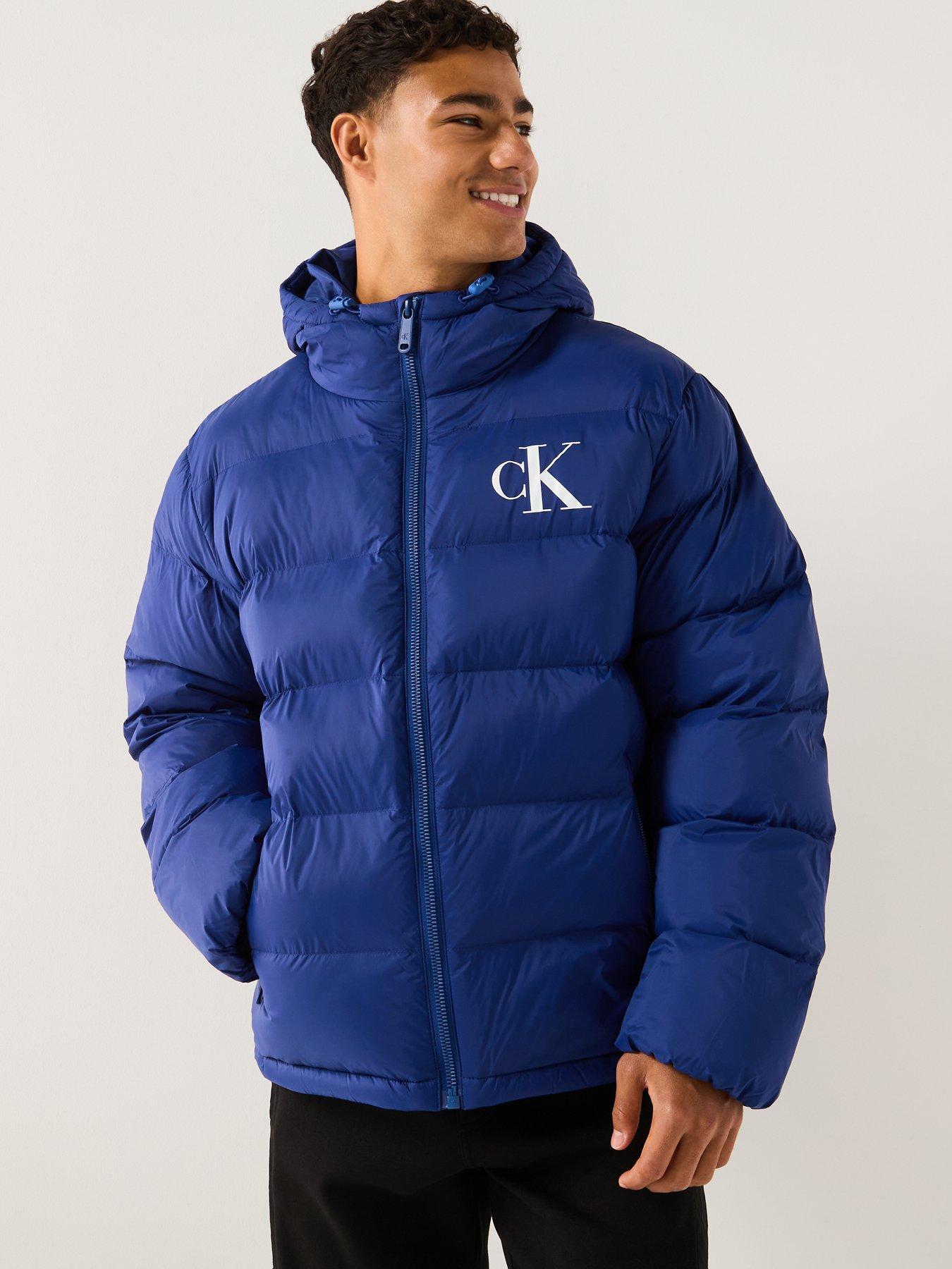 Image 6 of 6 of Calvin Klein Jeans Nylon Monogram Quilted Jacket - Blue
