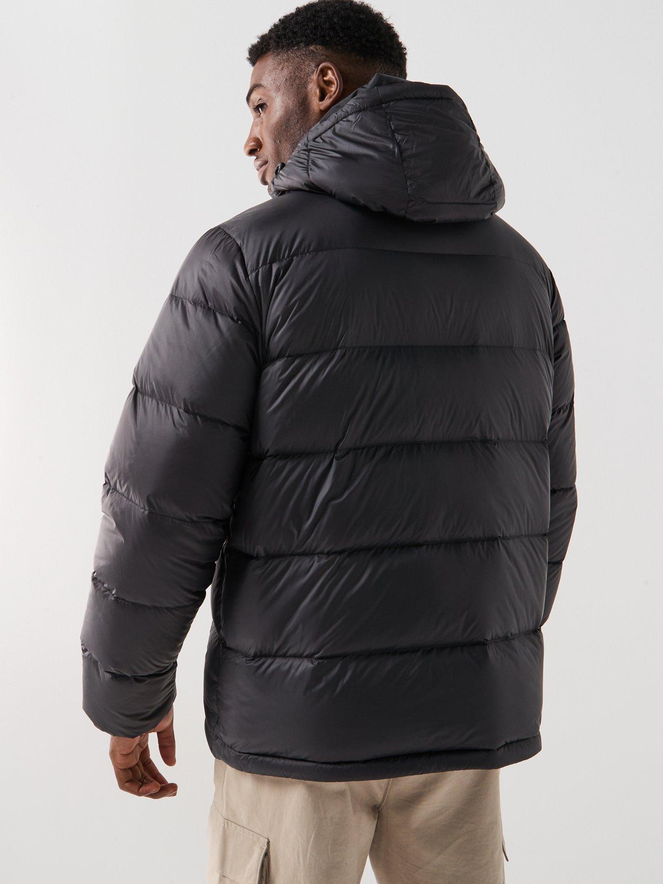 Image 2 of 6 of Calvin Klein Jeans Nylon Zip Off Hood Down Quilted Jacket - Black