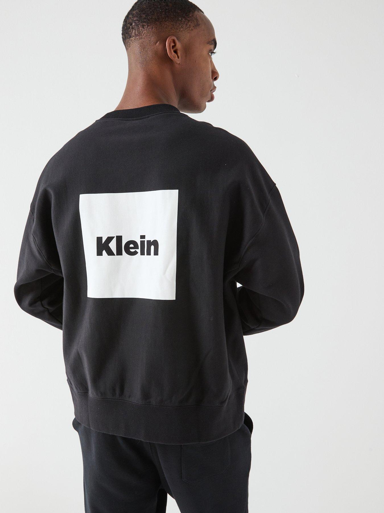  image of calvin-klein-jeans-box-graphic-crew-sweatshirt-black