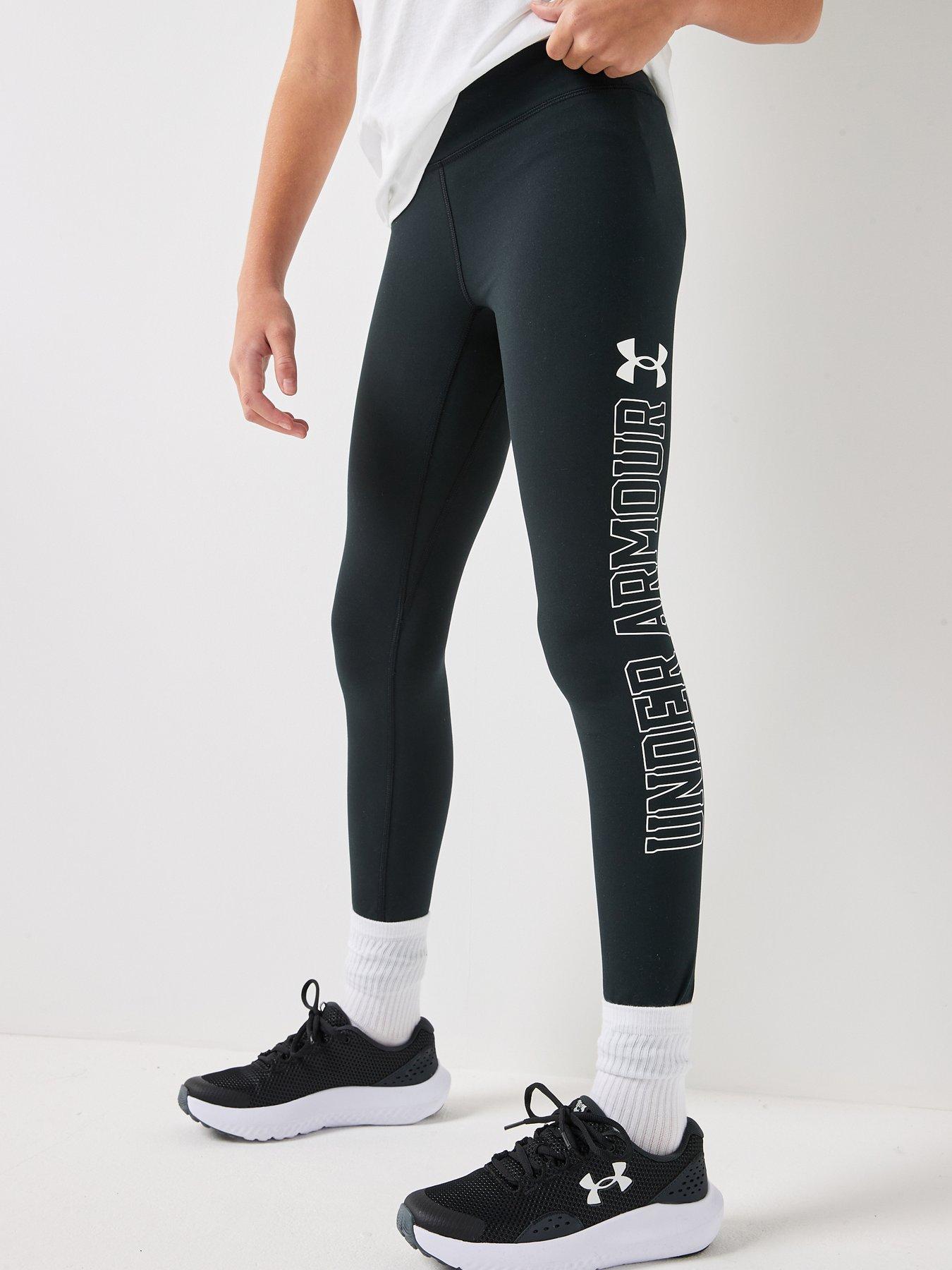 UNDER ARMOUR Junior Girls Training Motion Branded Tights - Black