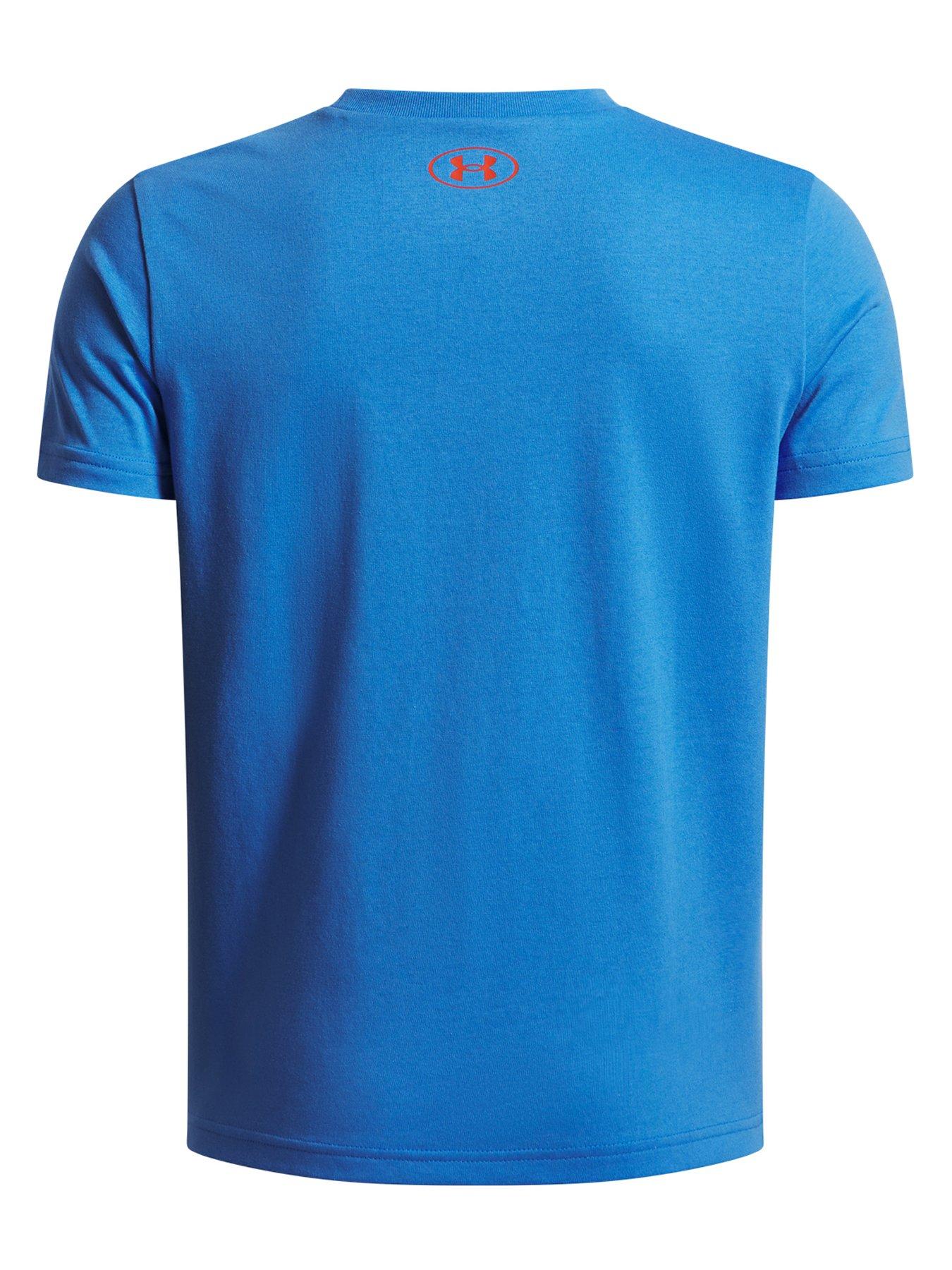 Image 2 of 2 of UNDER ARMOUR Junior Boys Training Boxed Logo Sports T-Shirt - Blue