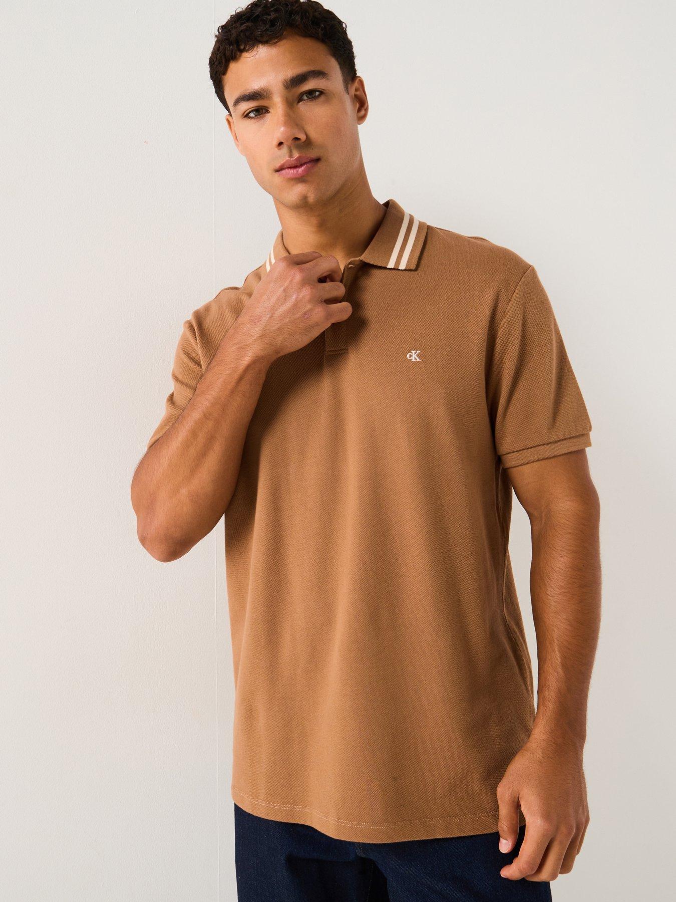 undefined Monogram Pique Tipped Polo Shirt