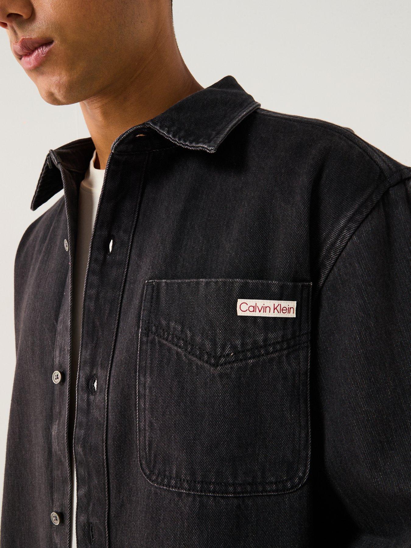 Image 4 of 6 of Calvin Klein Jeans Classic Denim Shirt - Black